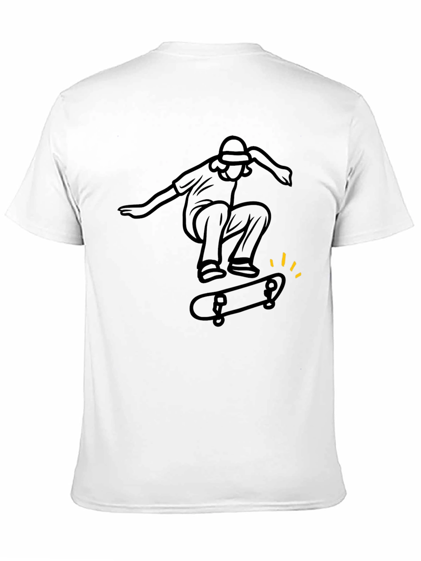 Black Skater Graphic T-Shirt - Cool Casual Tee