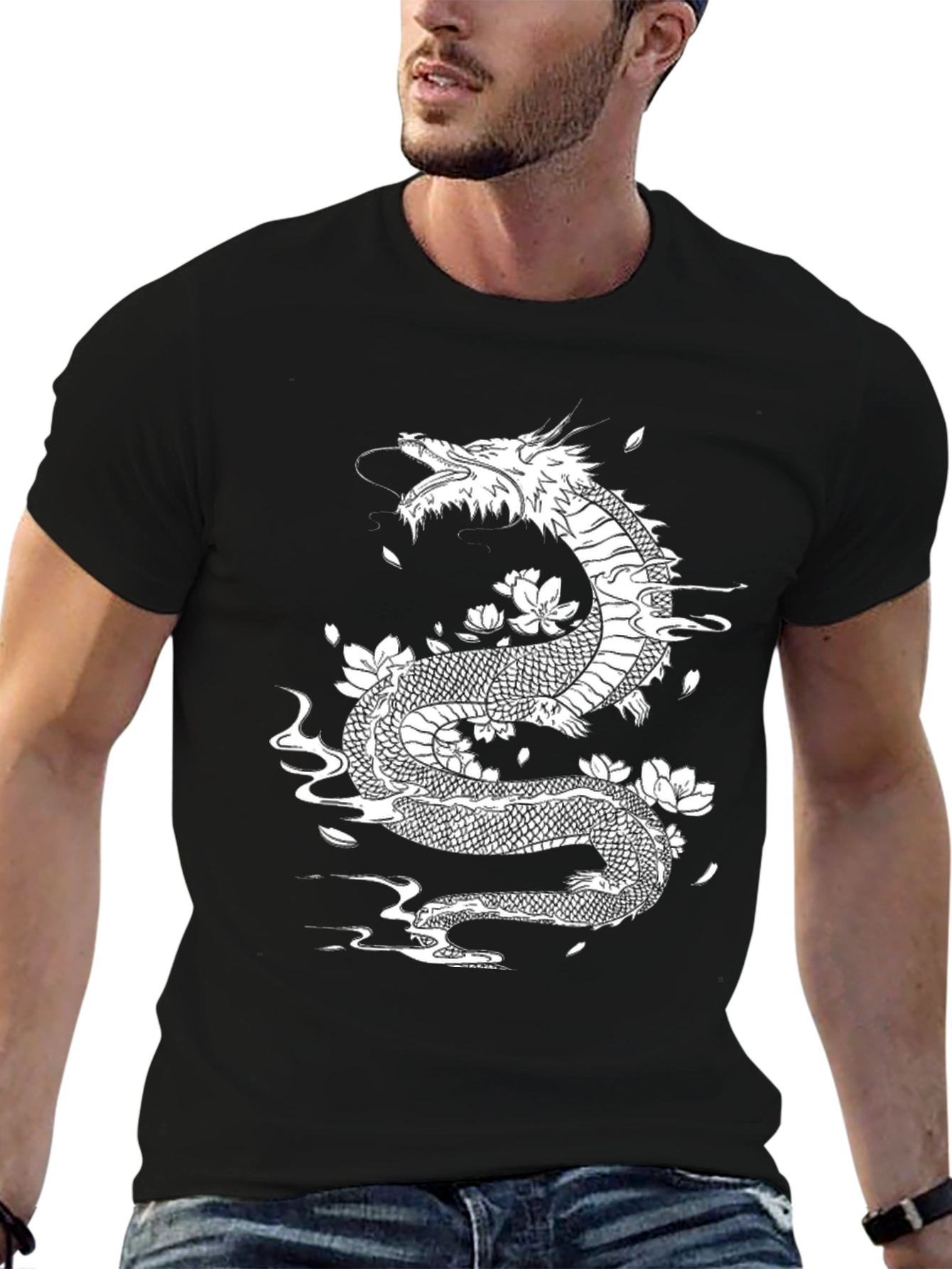 Dragon & Lotus Graphic Tee