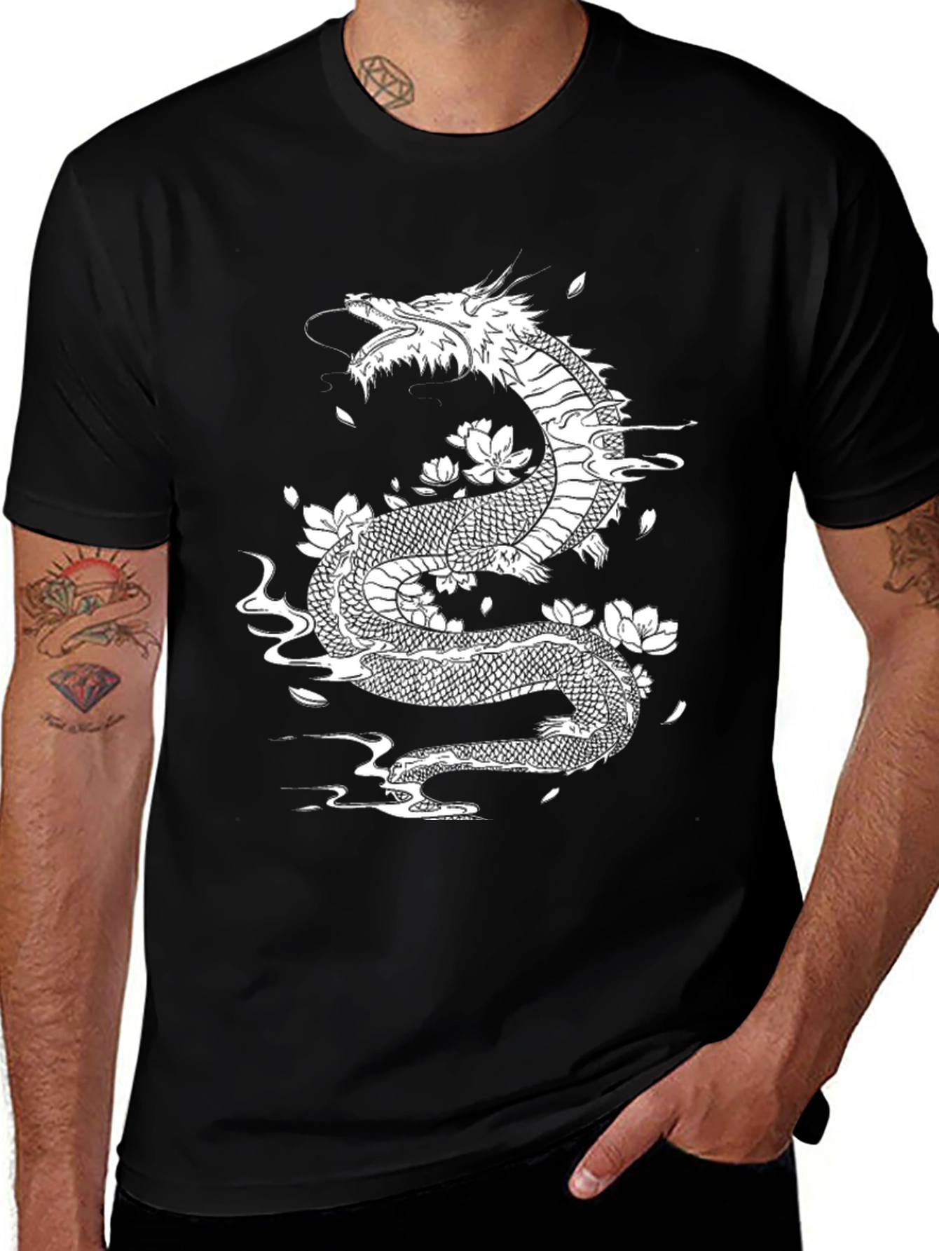 Dragon & Lotus Graphic Tee