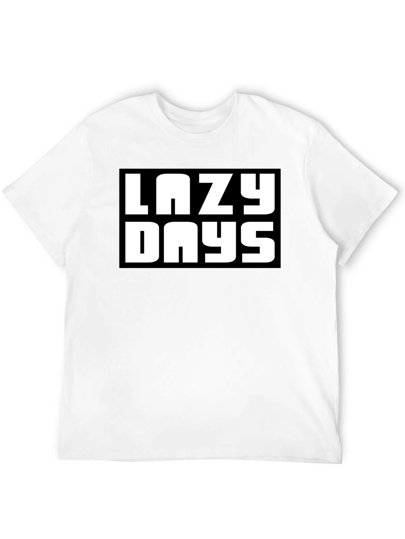 Lazy Days Black Graphic T-Shirt