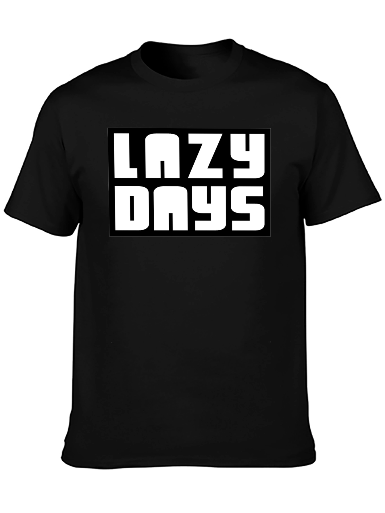 Lazy Days Black Graphic T-Shirt