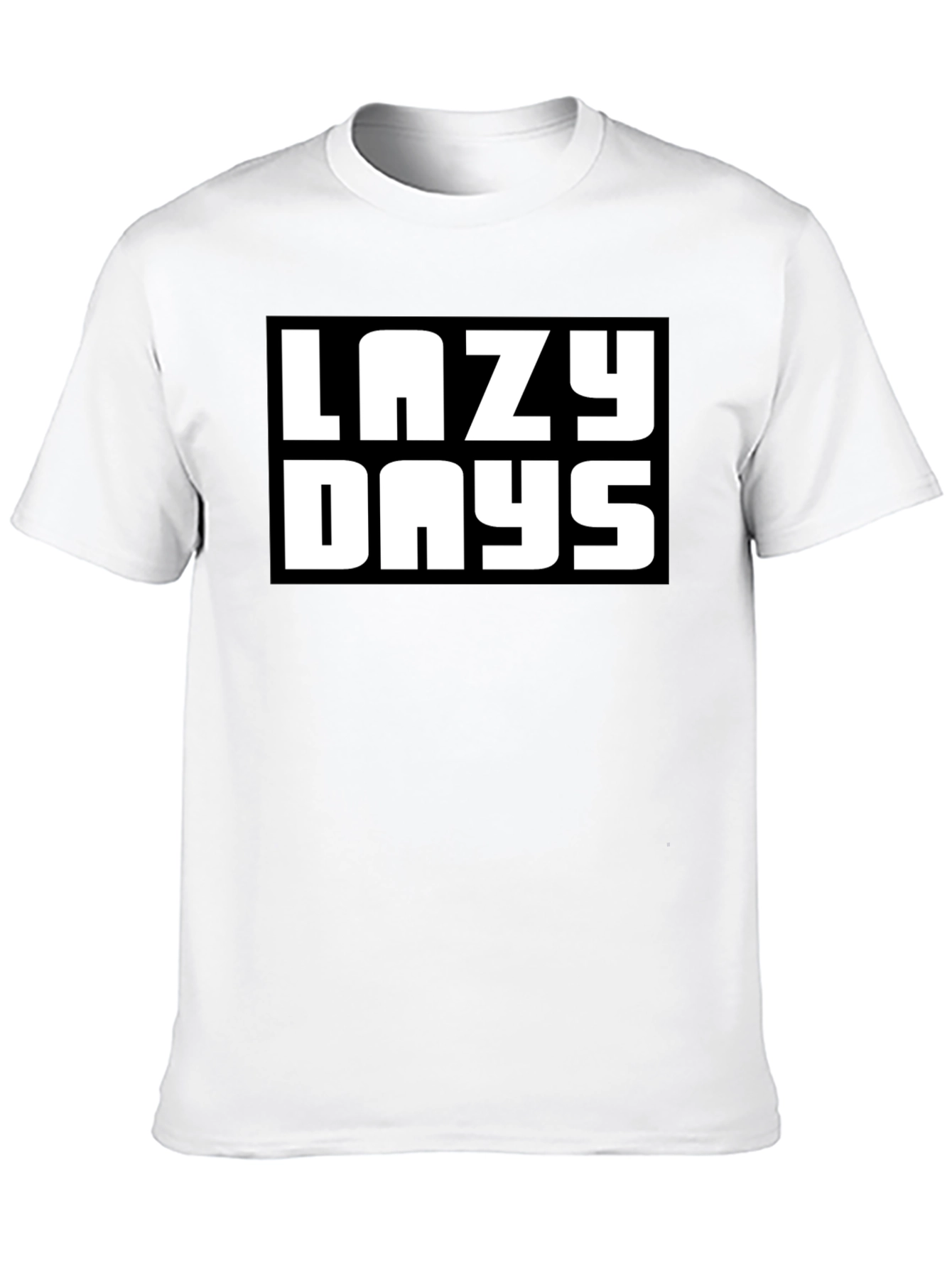 Lazy Days Black Graphic T-Shirt