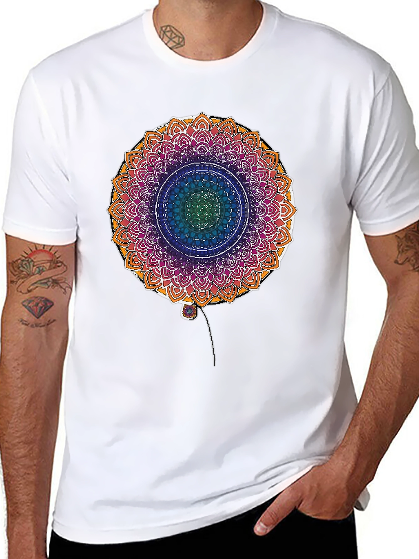 Mandala Flower Graphic Print T-Shirt