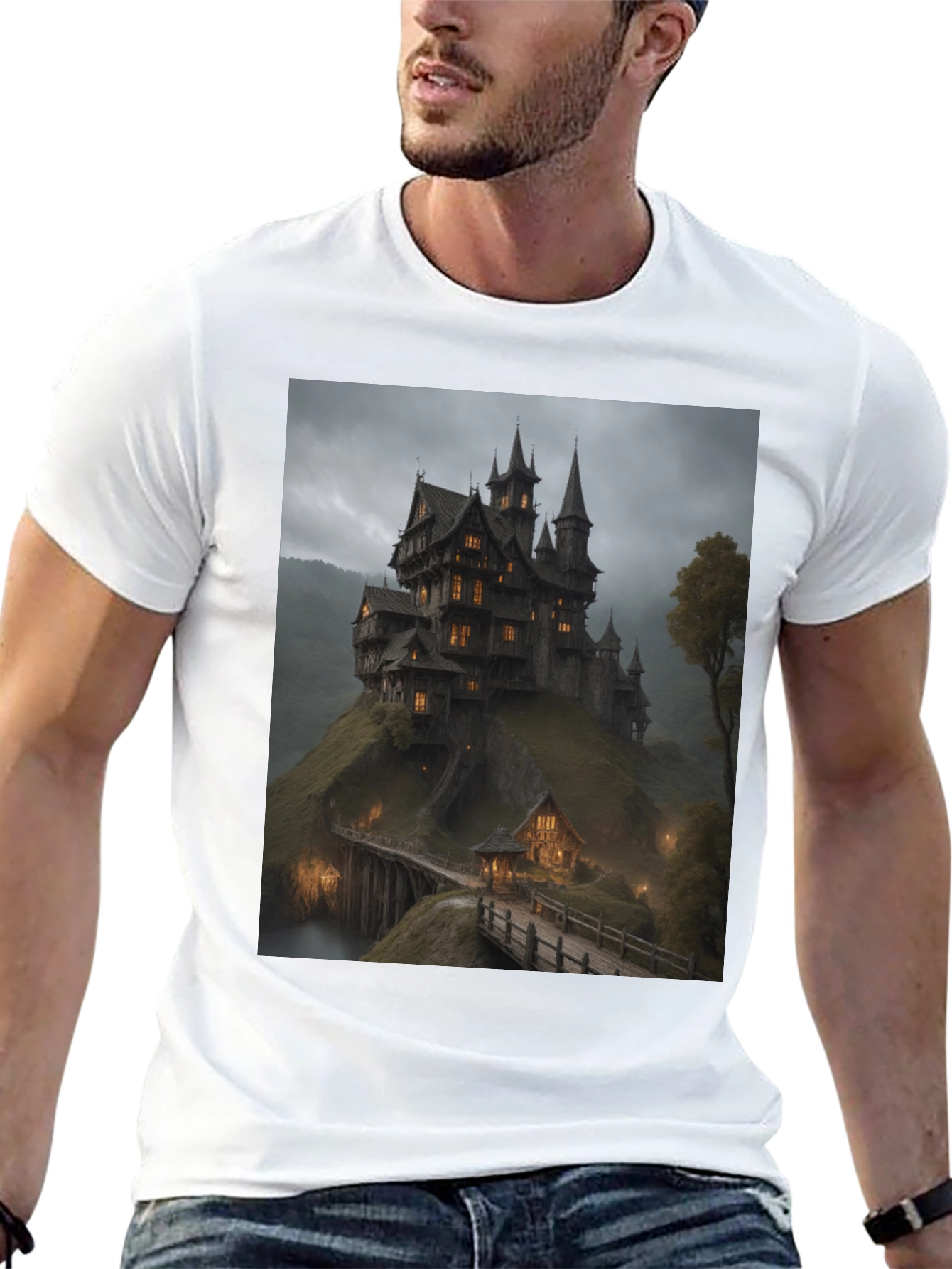 Haunted Castle T-Shirt - Spooky Graphic Tee