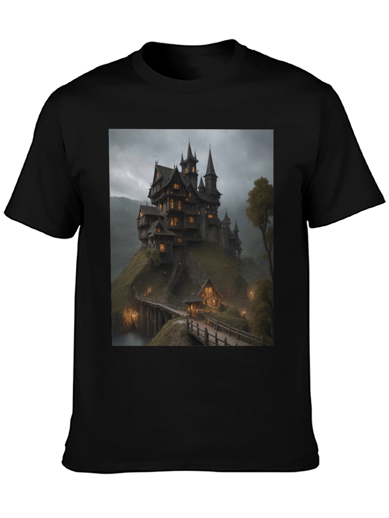 Haunted Castle T-Shirt - Spooky Graphic Tee