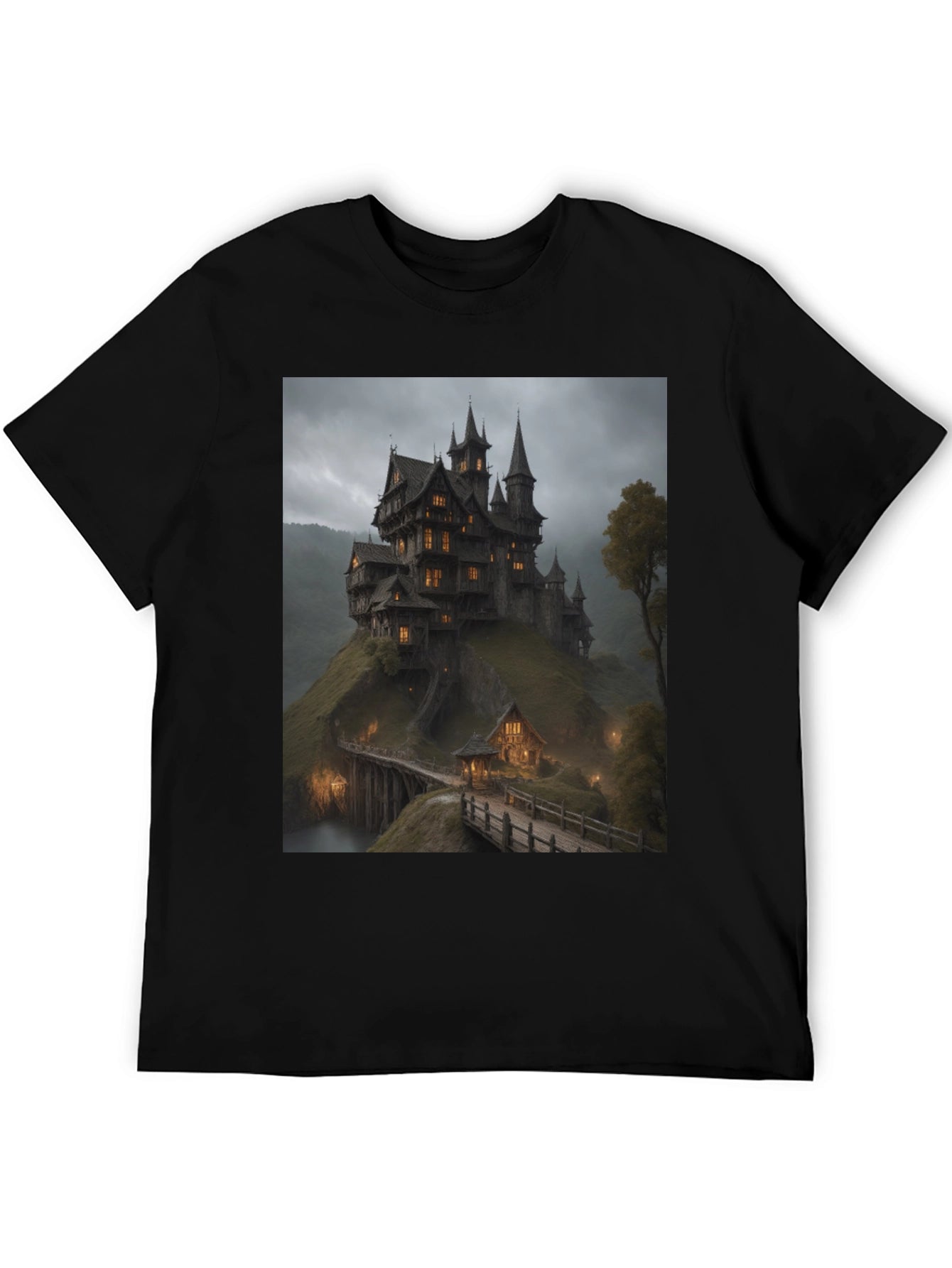 Haunted Castle T-Shirt - Spooky Graphic Tee