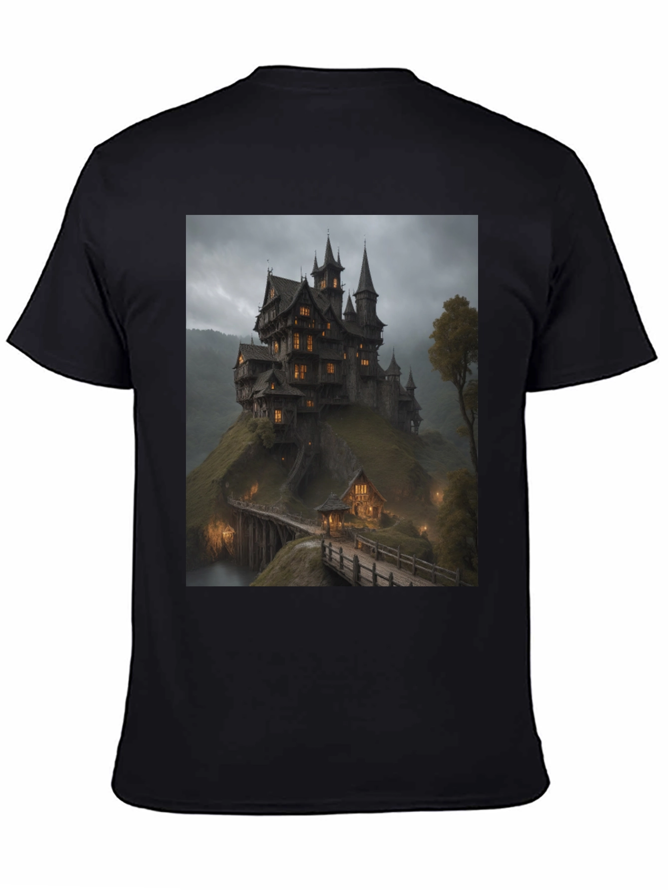 Haunted Castle T-Shirt - Spooky Graphic Tee