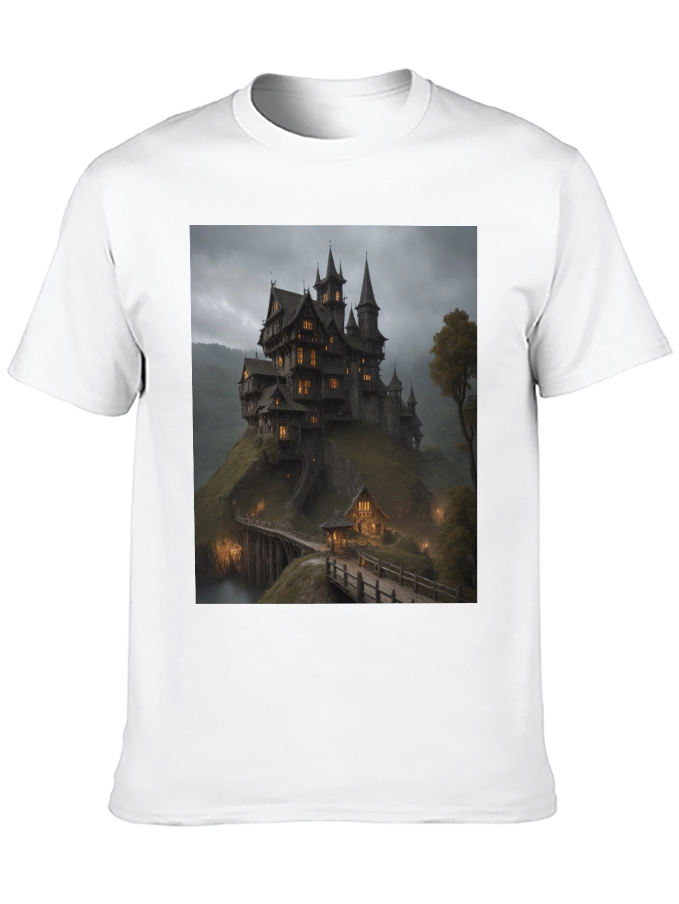 Haunted Castle T-Shirt - Spooky Graphic Tee