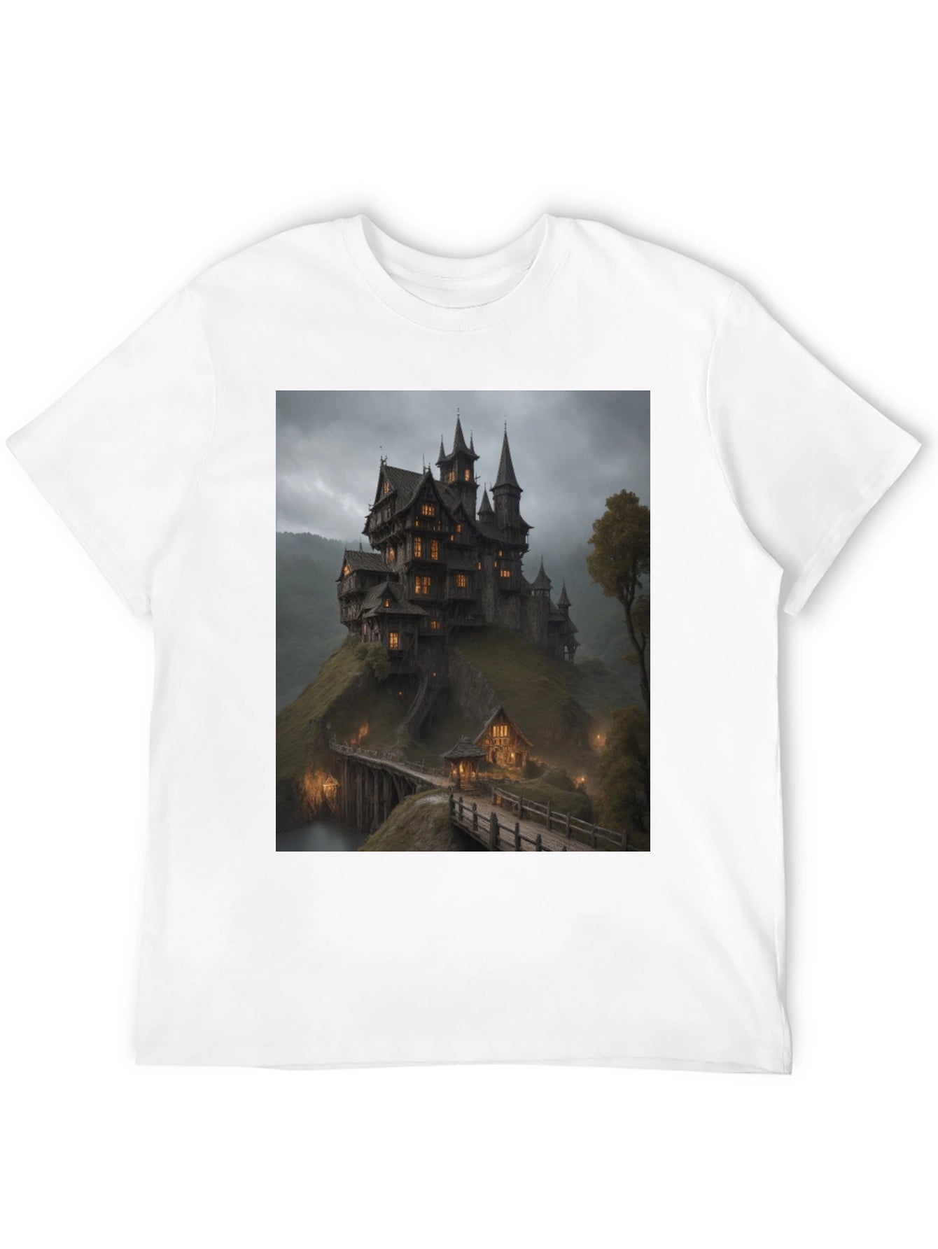 Haunted Castle T-Shirt - Spooky Graphic Tee