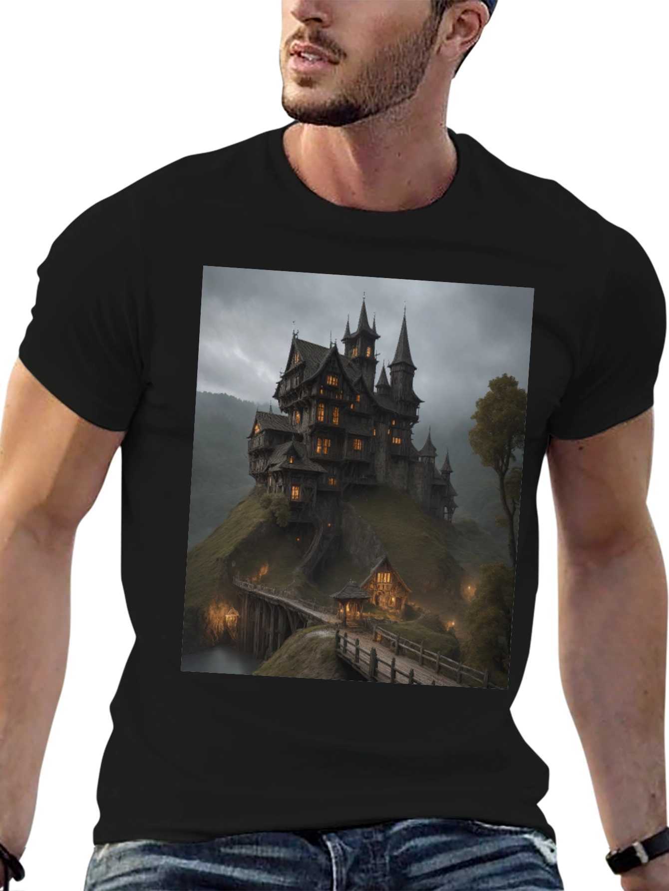 Haunted Castle T-Shirt - Spooky Graphic Tee