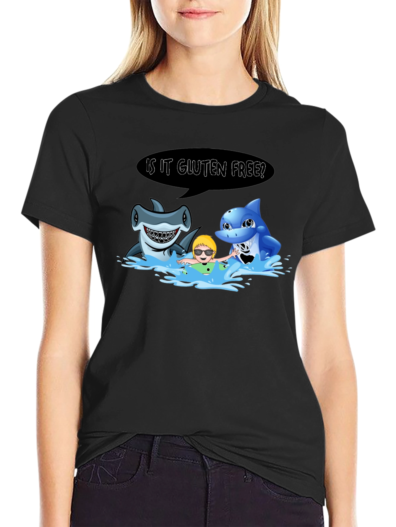 Funny Shark Gluten Free T-Shirt