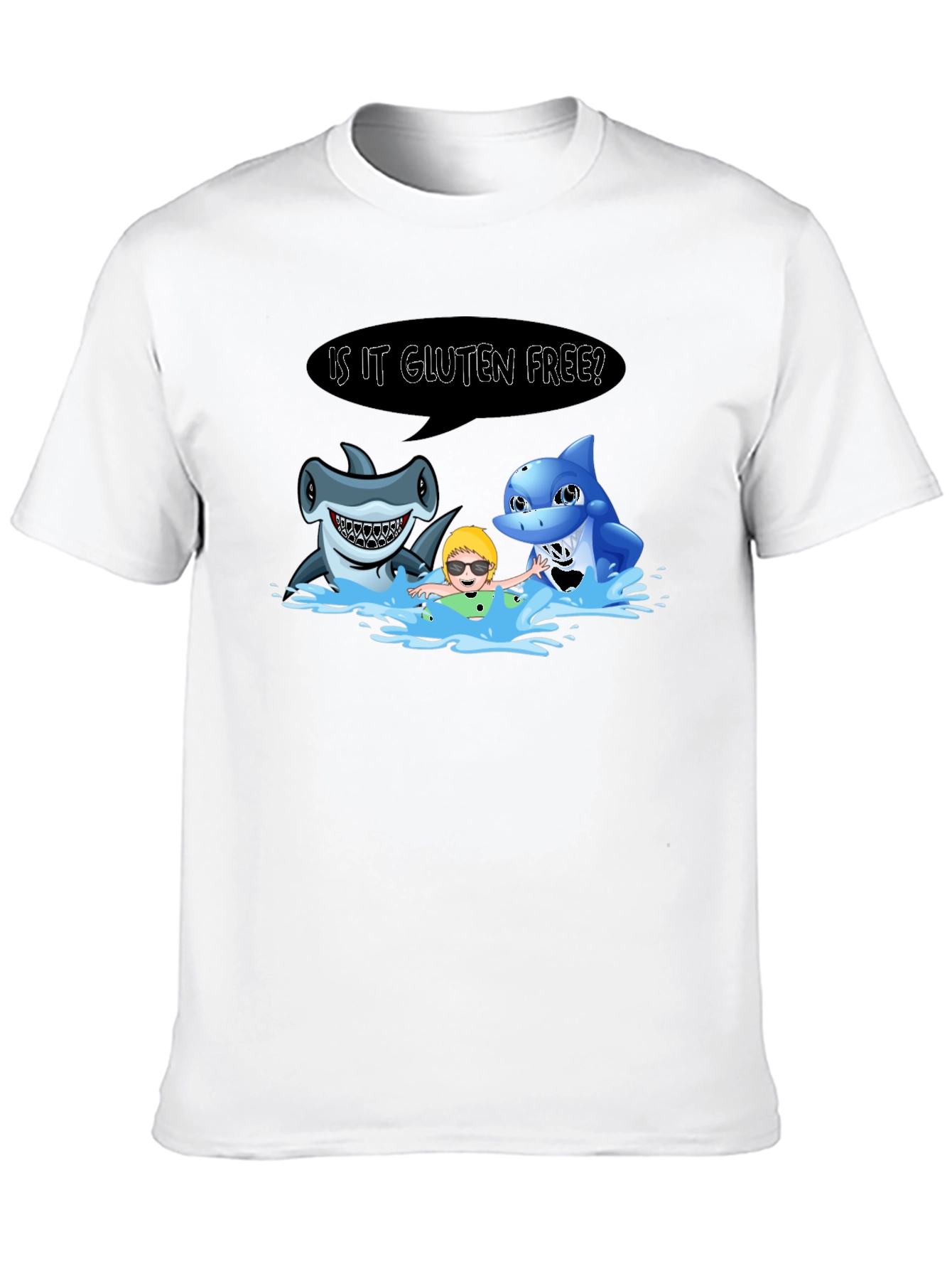 Funny Shark Gluten Free T-Shirt