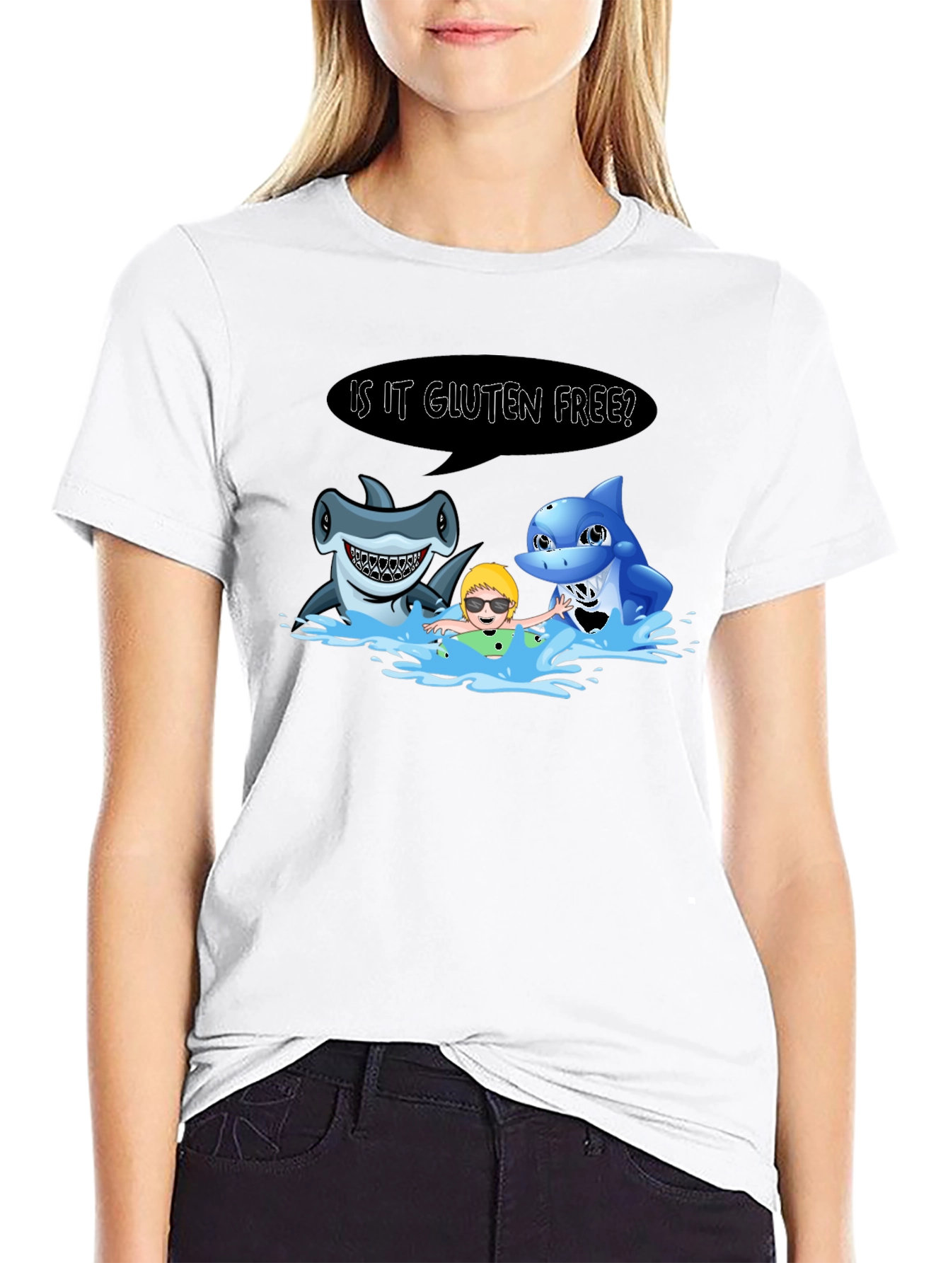 Funny Shark Gluten Free T-Shirt