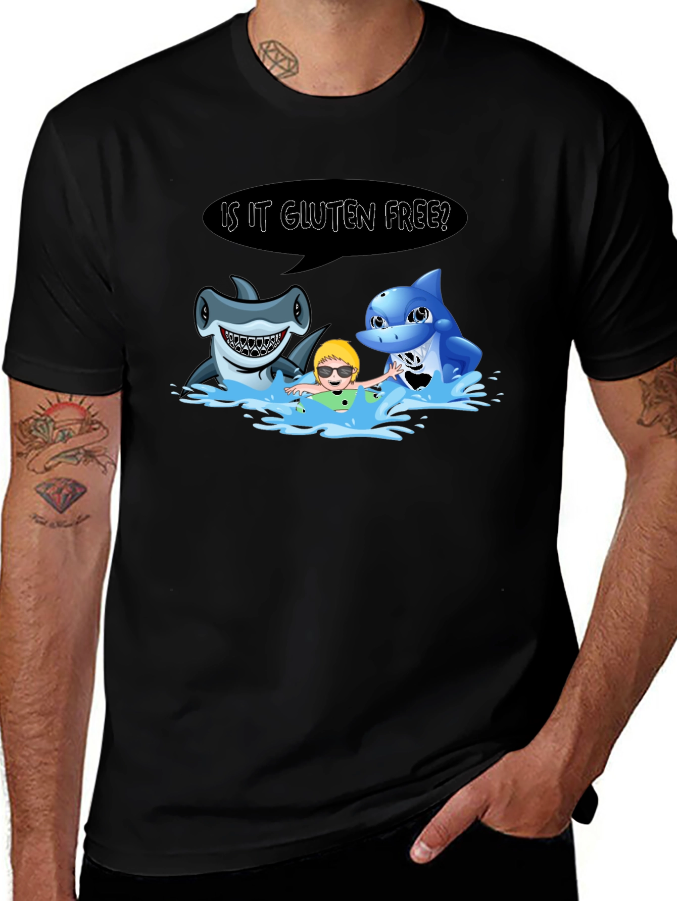 Funny Shark Gluten Free T-Shirt