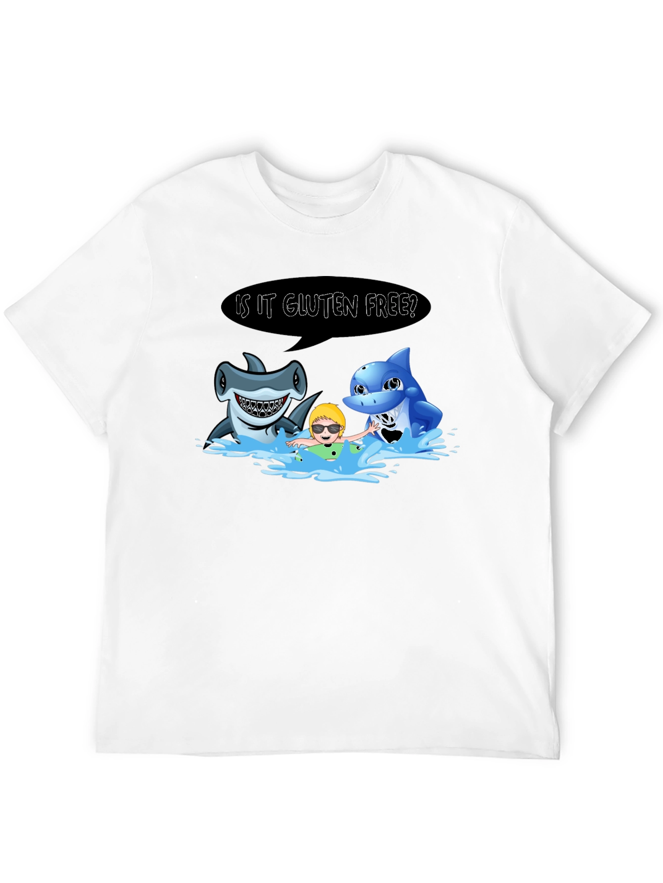 Funny Shark Gluten Free T-Shirt