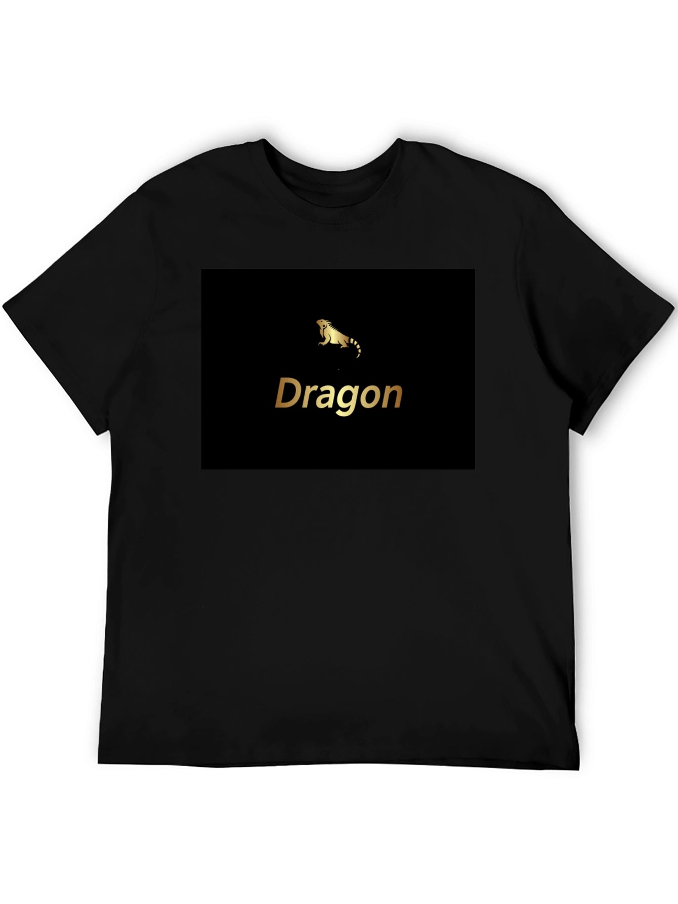 Dragon Iguana Graphic Black T-Shirt