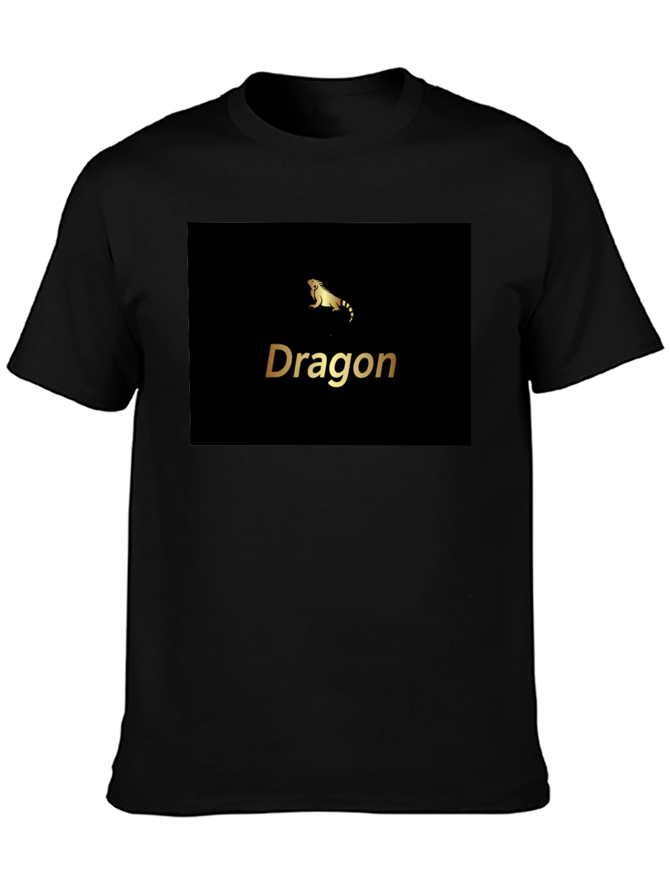 Dragon Iguana Graphic Black T-Shirt