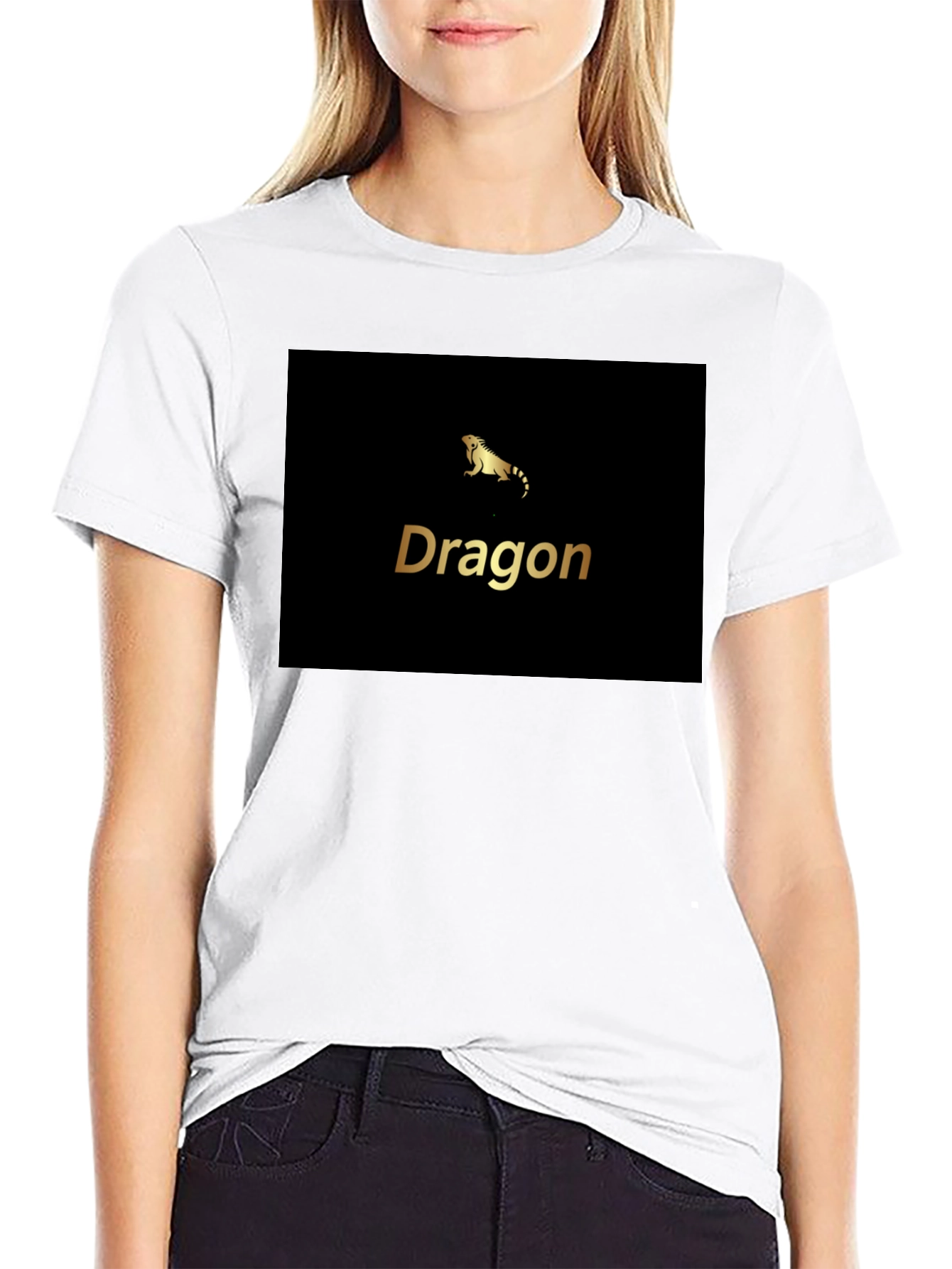 Dragon Iguana Graphic Black T-Shirt