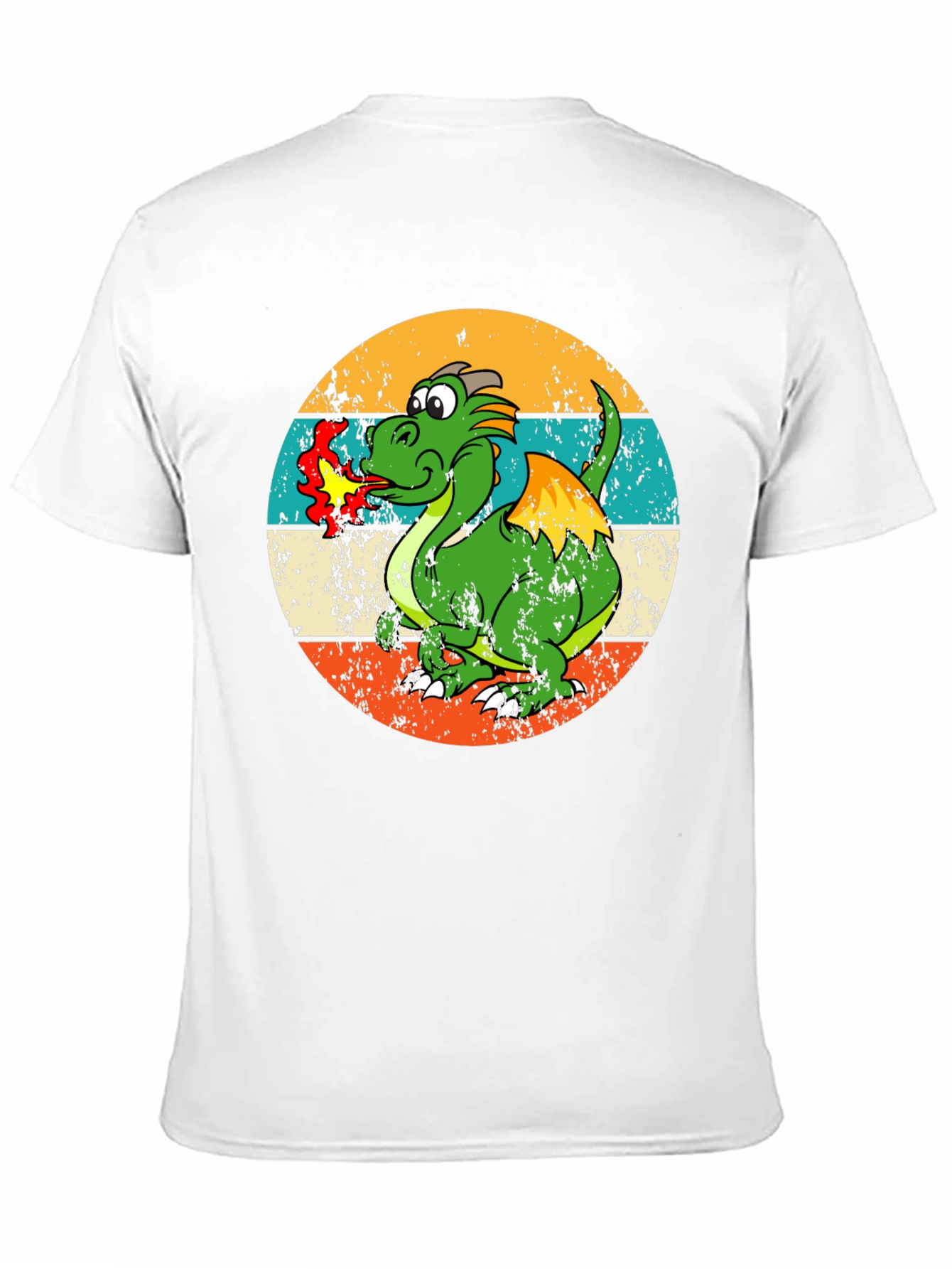 Retro Dragon Graphic Tee - Mens Black T-Shirt