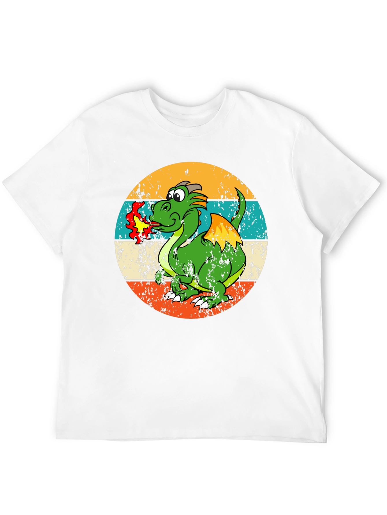 Retro Dragon Graphic Tee - Mens Black T-Shirt