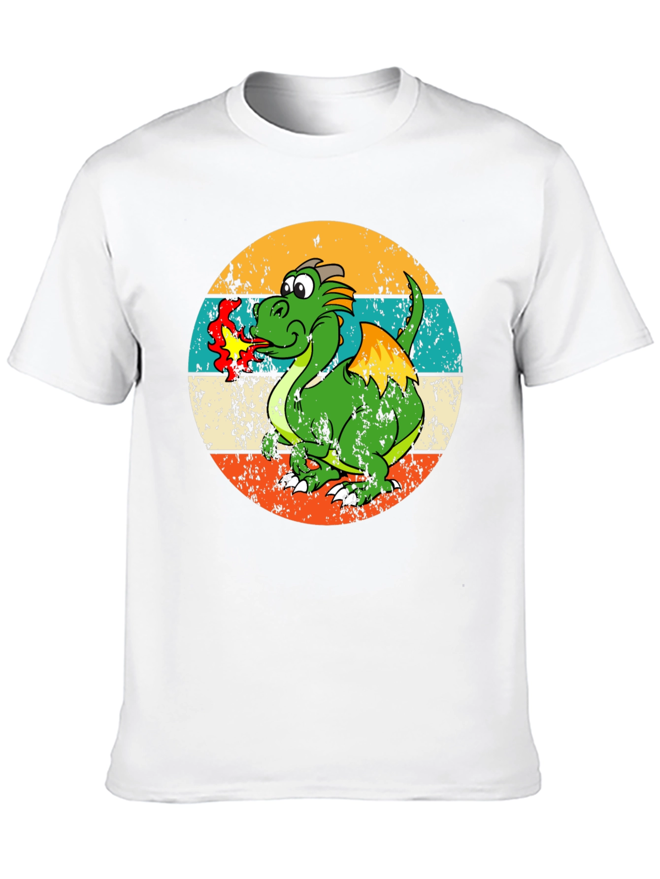 Retro Dragon Graphic Tee - Mens Black T-Shirt
