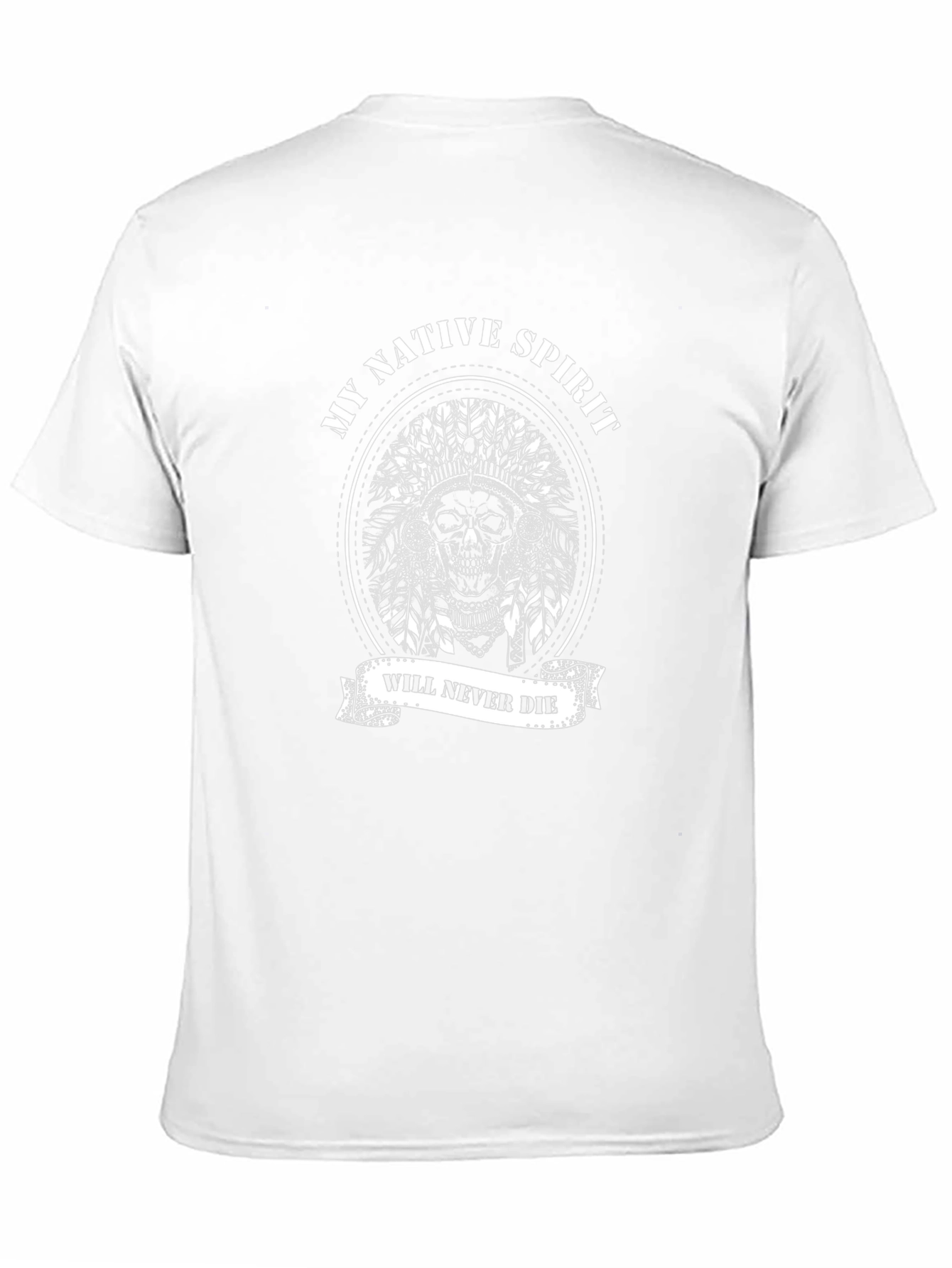 Native Spirit Skull T-Shirt - Never Die!