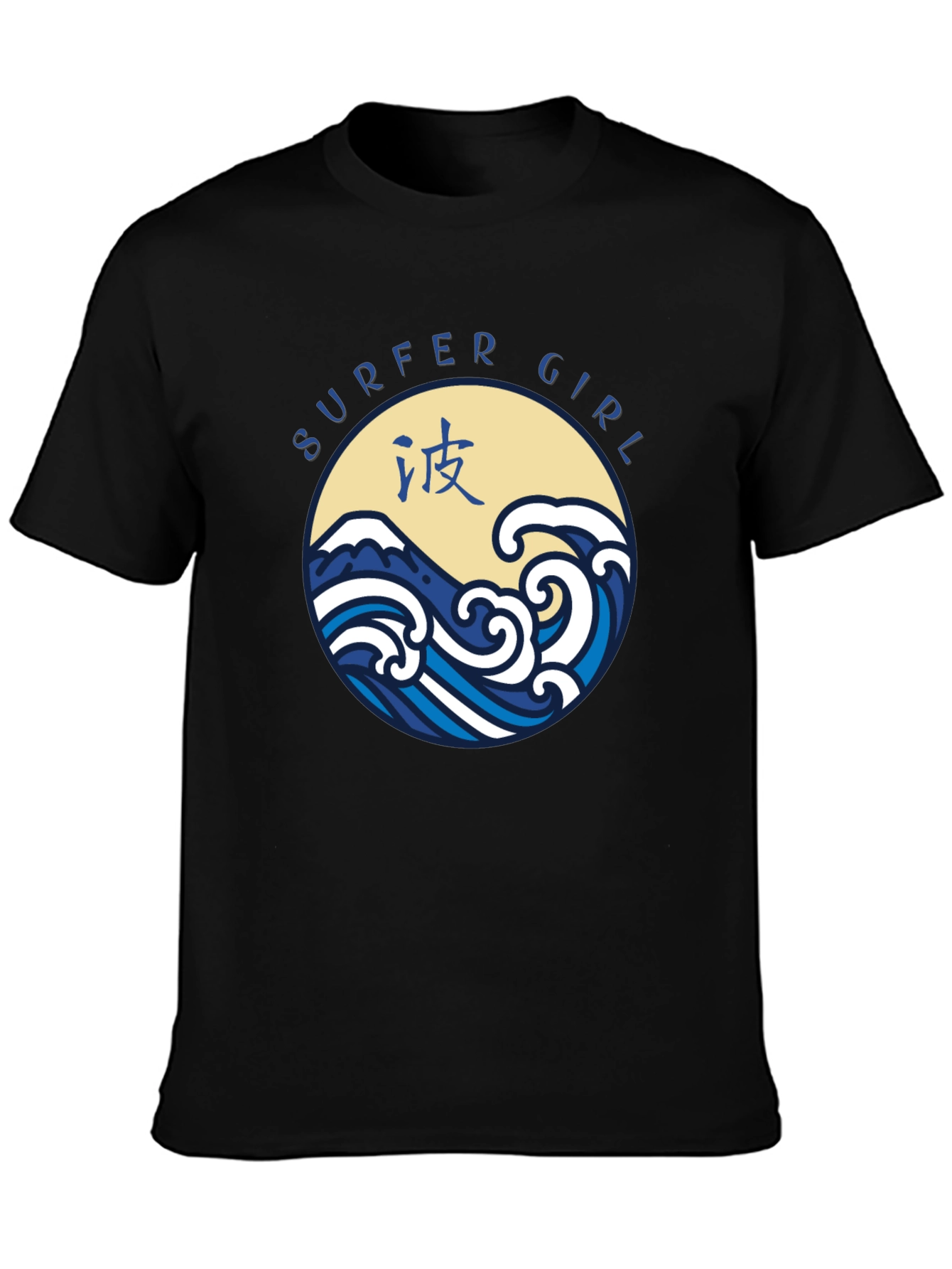 Surfer Girl Graphic Tee - Stylish Wave Design