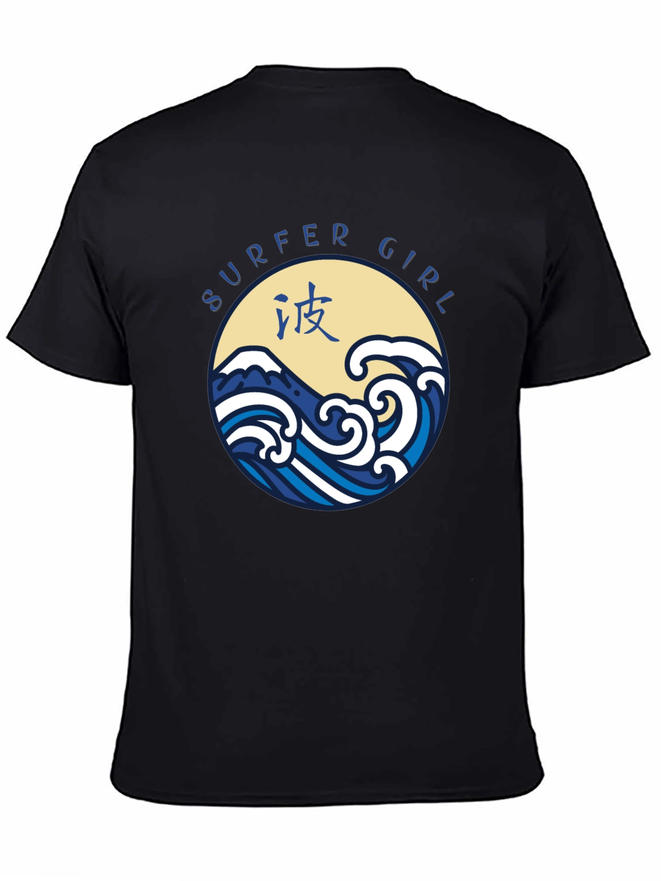 Surfer Girl Graphic Tee - Stylish Wave Design