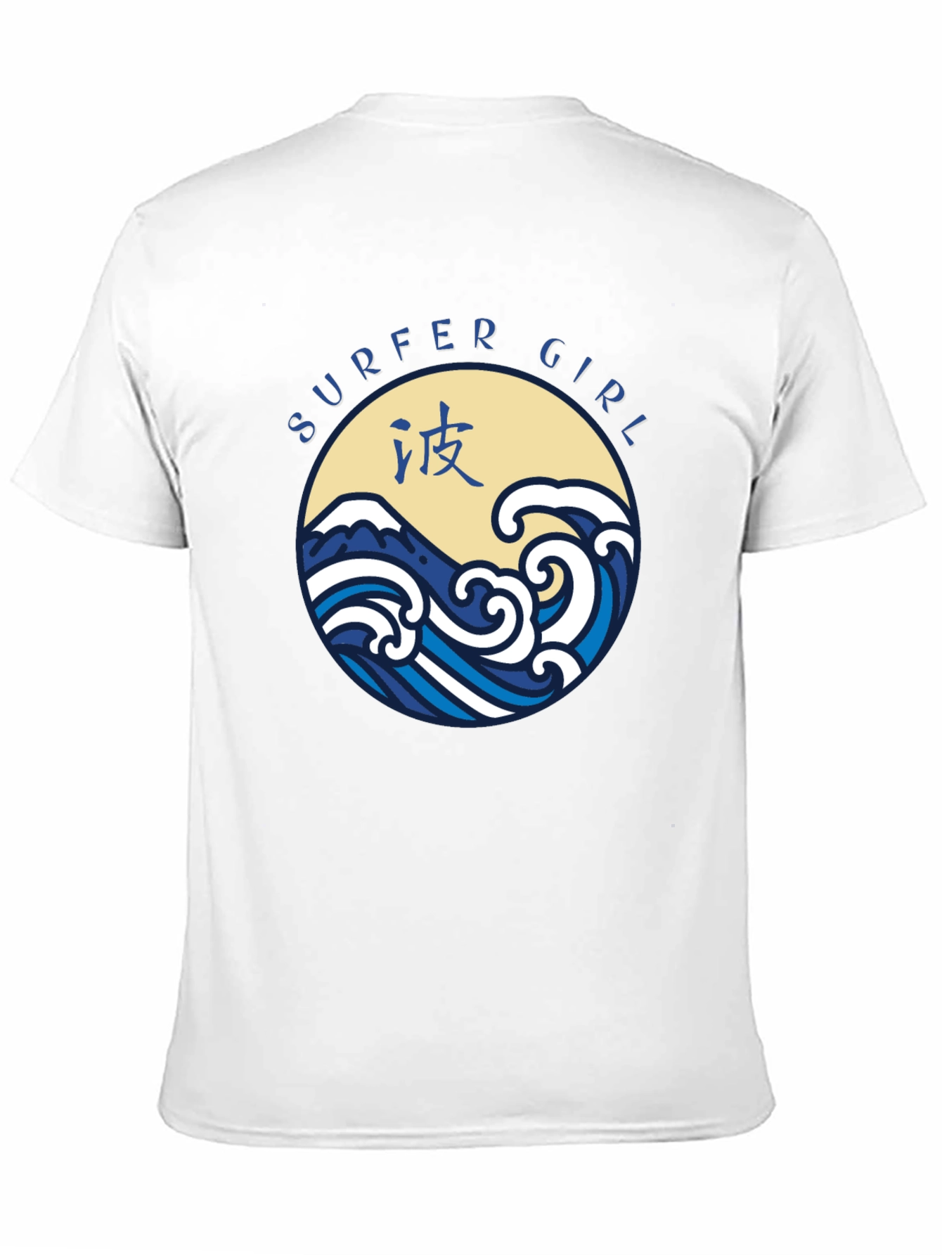 Surfer Girl Graphic Tee - Stylish Wave Design