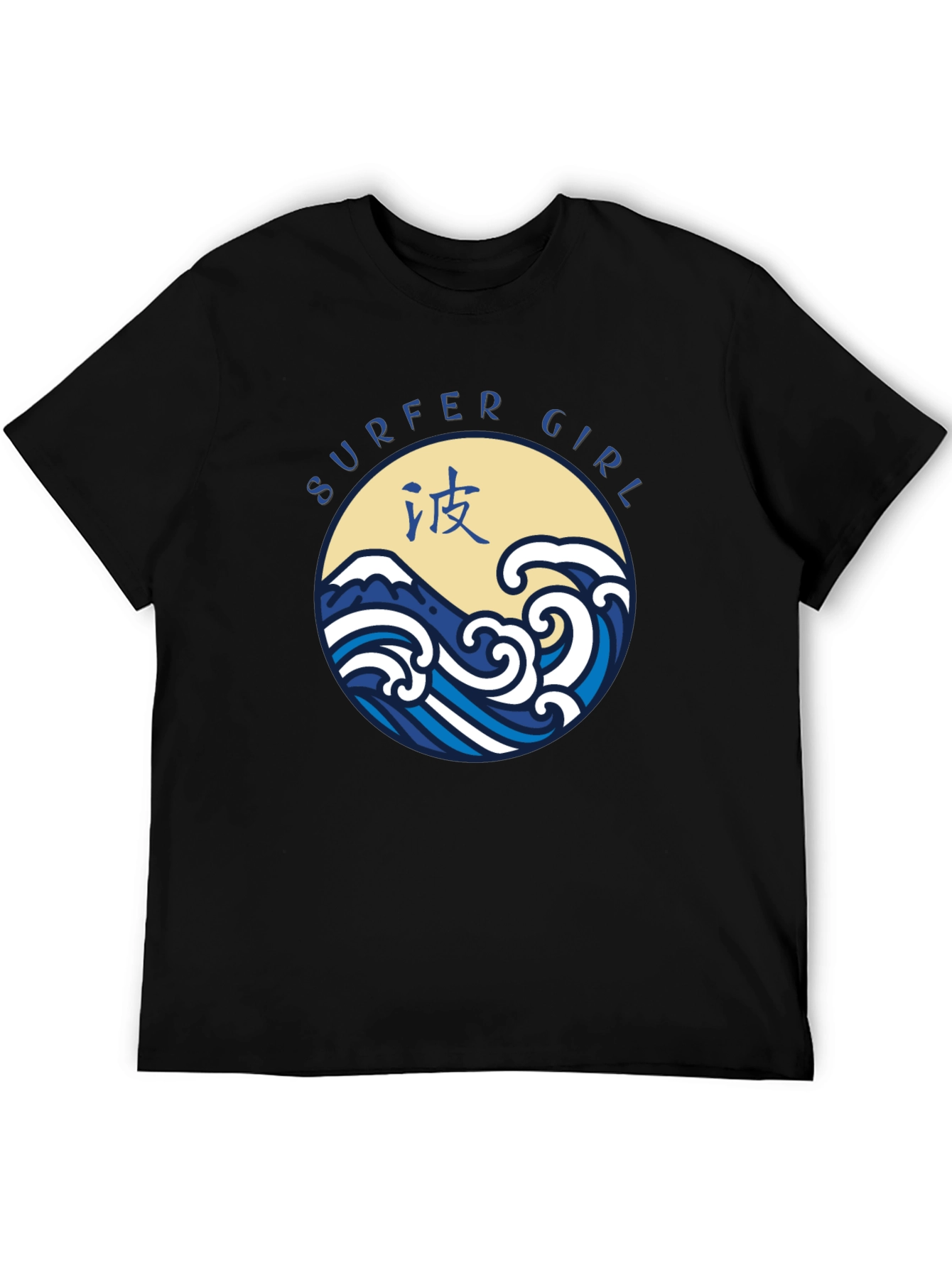 Surfer Girl Graphic Tee - Stylish Wave Design