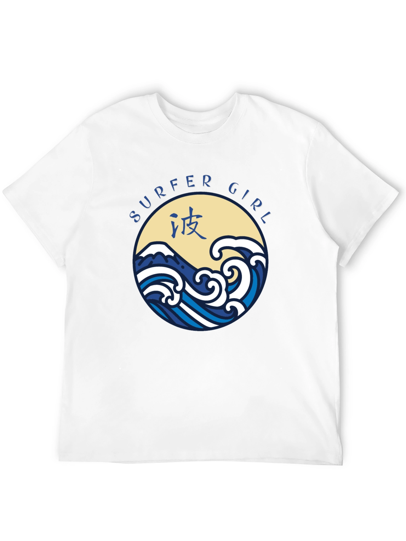 Surfer Girl Graphic Tee - Stylish Wave Design