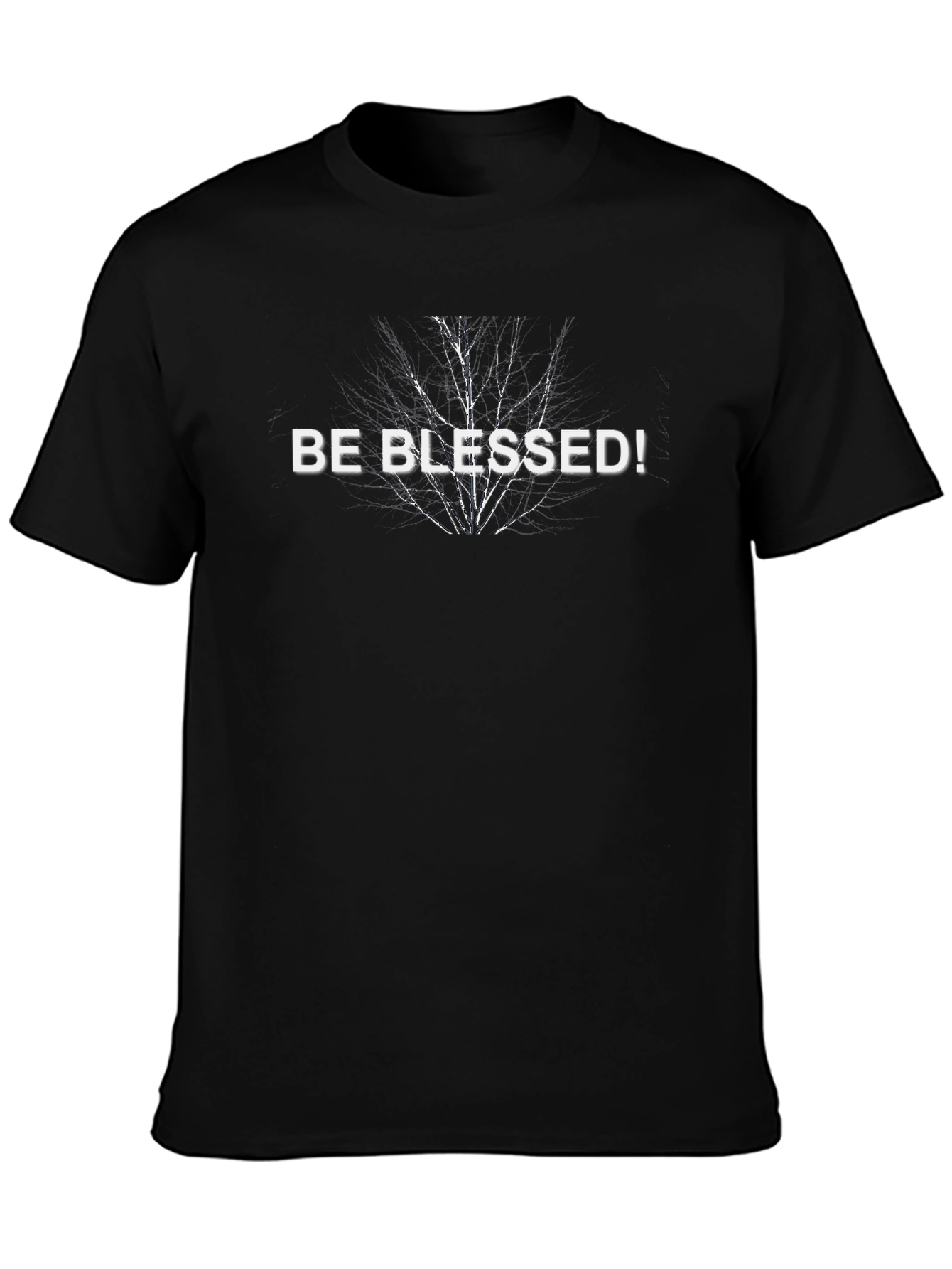 Be Blessed! Graphic Print Black T-Shirt