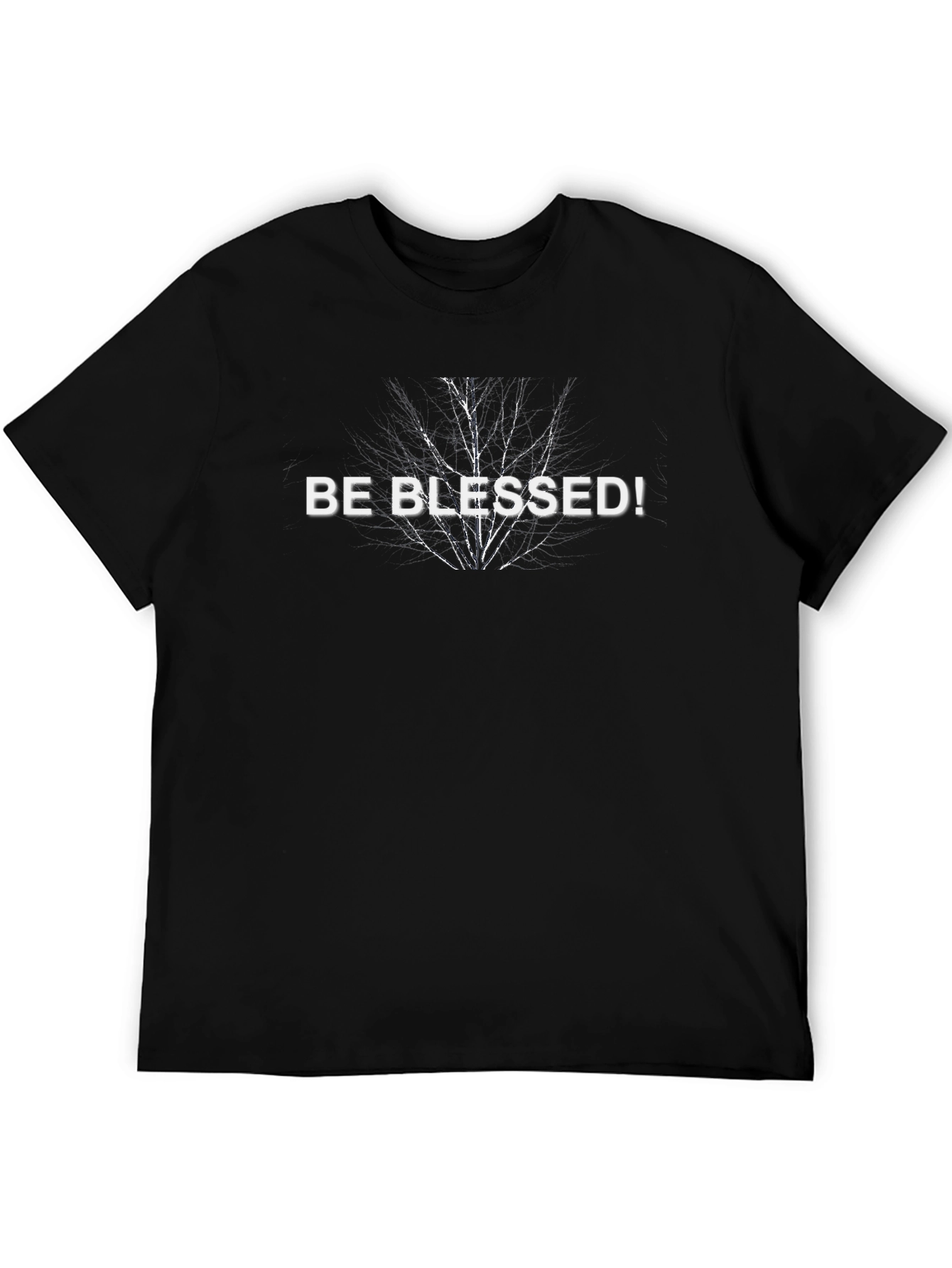 Be Blessed! Graphic Print Black T-Shirt