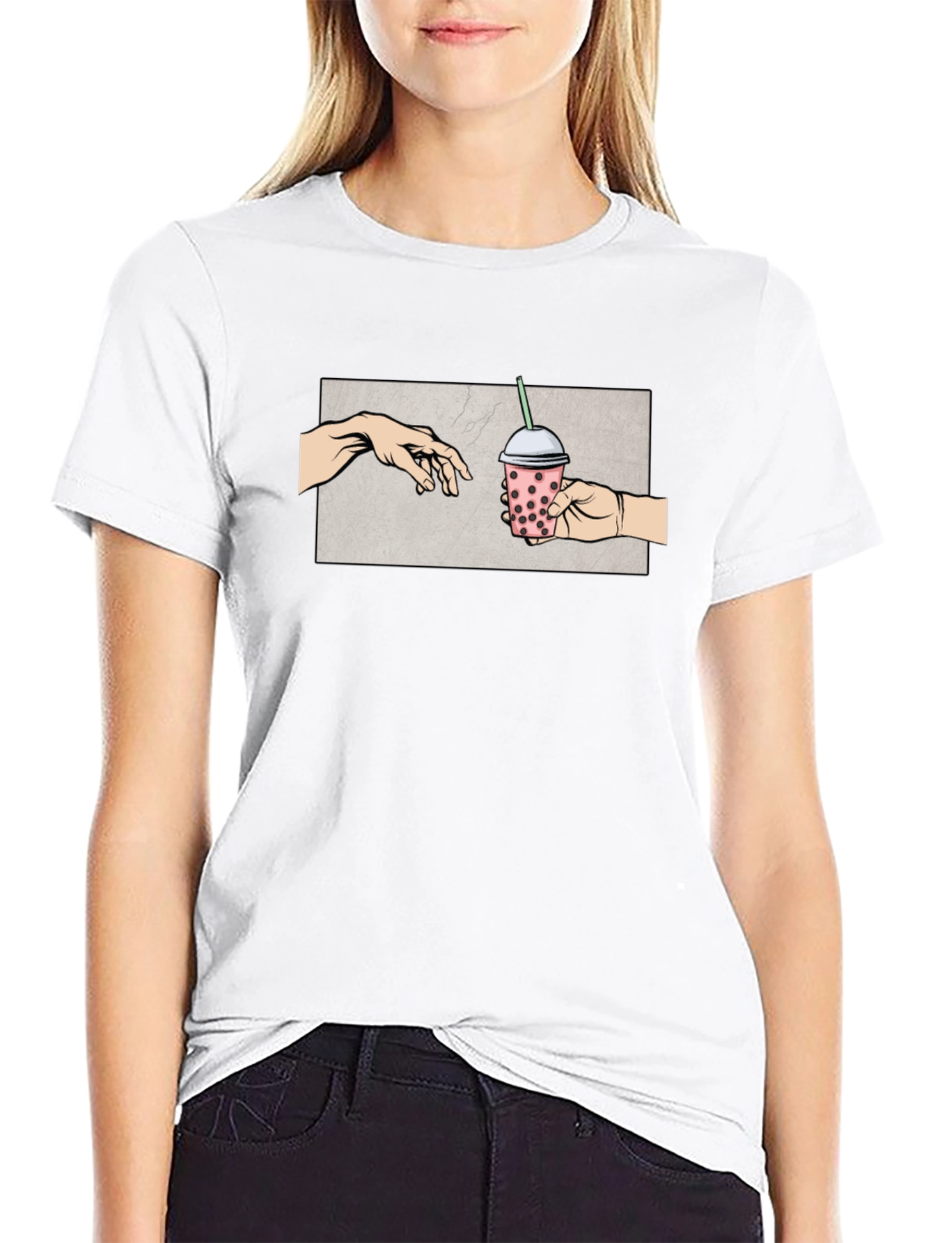 Boba Tea Creation T-Shirt - Michelangelo Parody