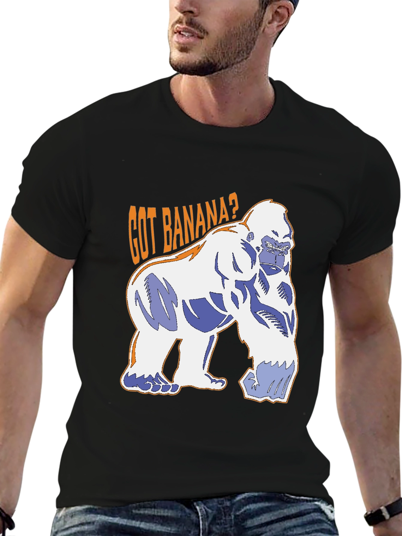 Got Banana? Gorilla Graphic T-Shirt - Black