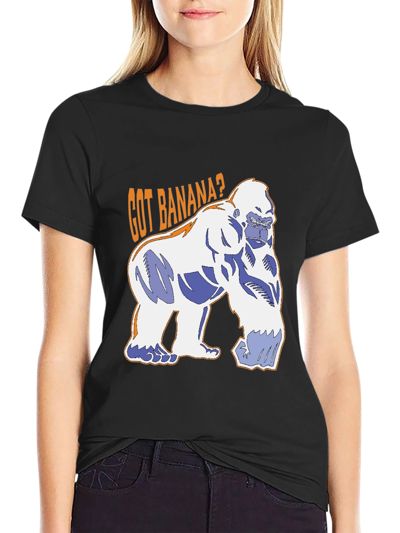 Got Banana? Gorilla Graphic T-Shirt - Black