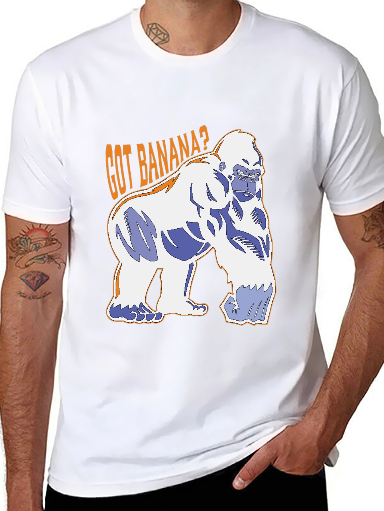 Got Banana? Gorilla Graphic T-Shirt - Black