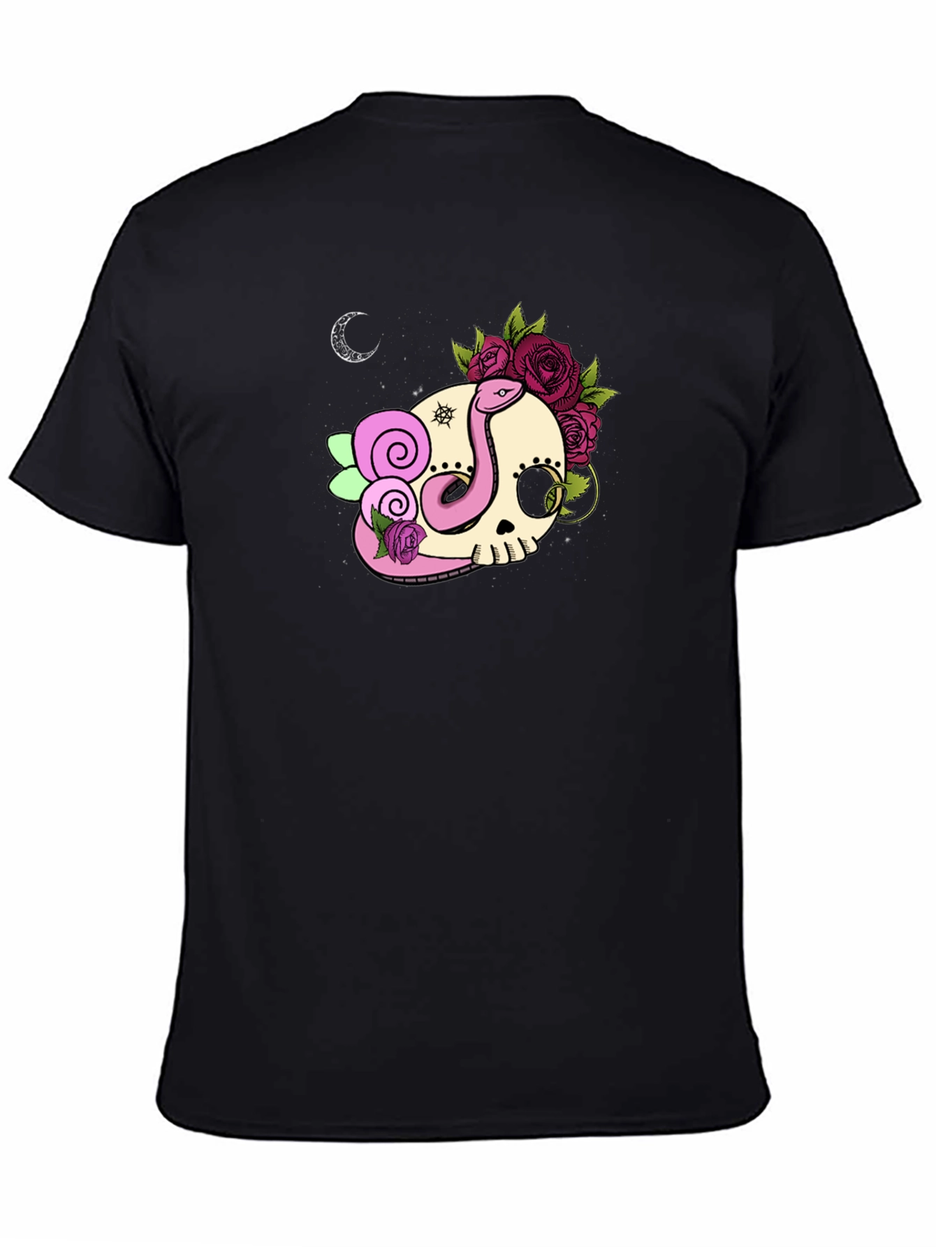 Skull & Snake Graphic Tee - Dark Casual Style