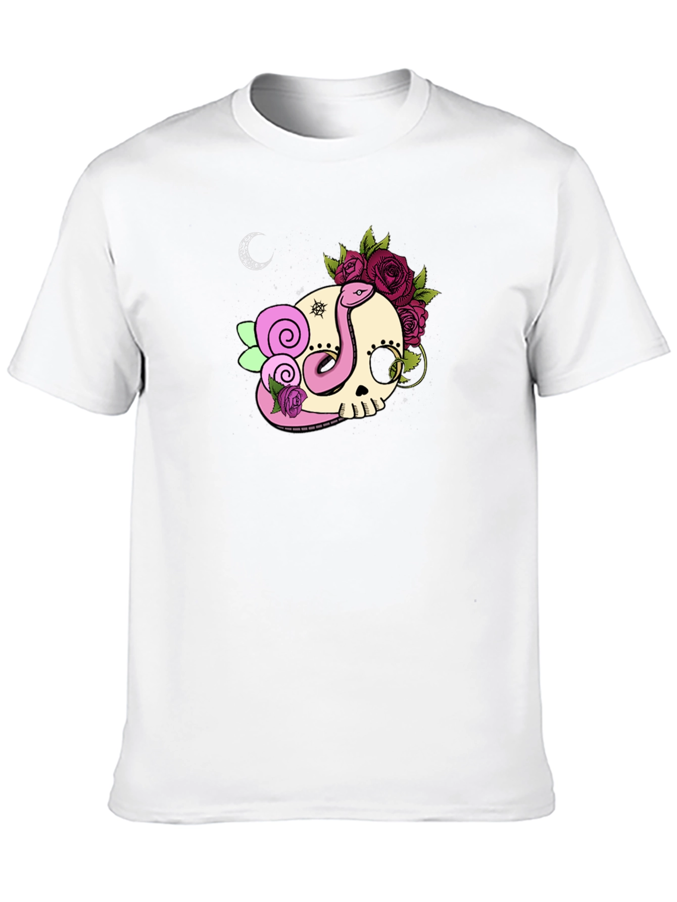 Skull & Snake Graphic Tee - Dark Casual Style