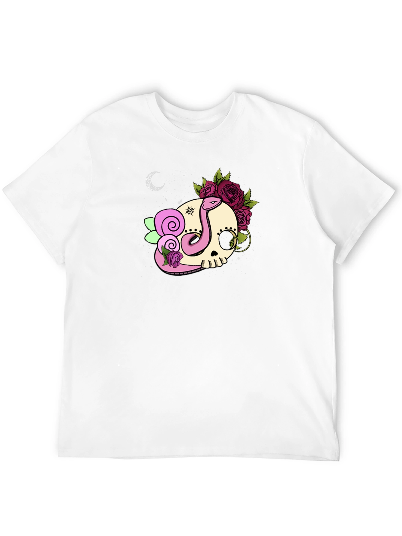 Skull & Snake Graphic Tee - Dark Casual Style