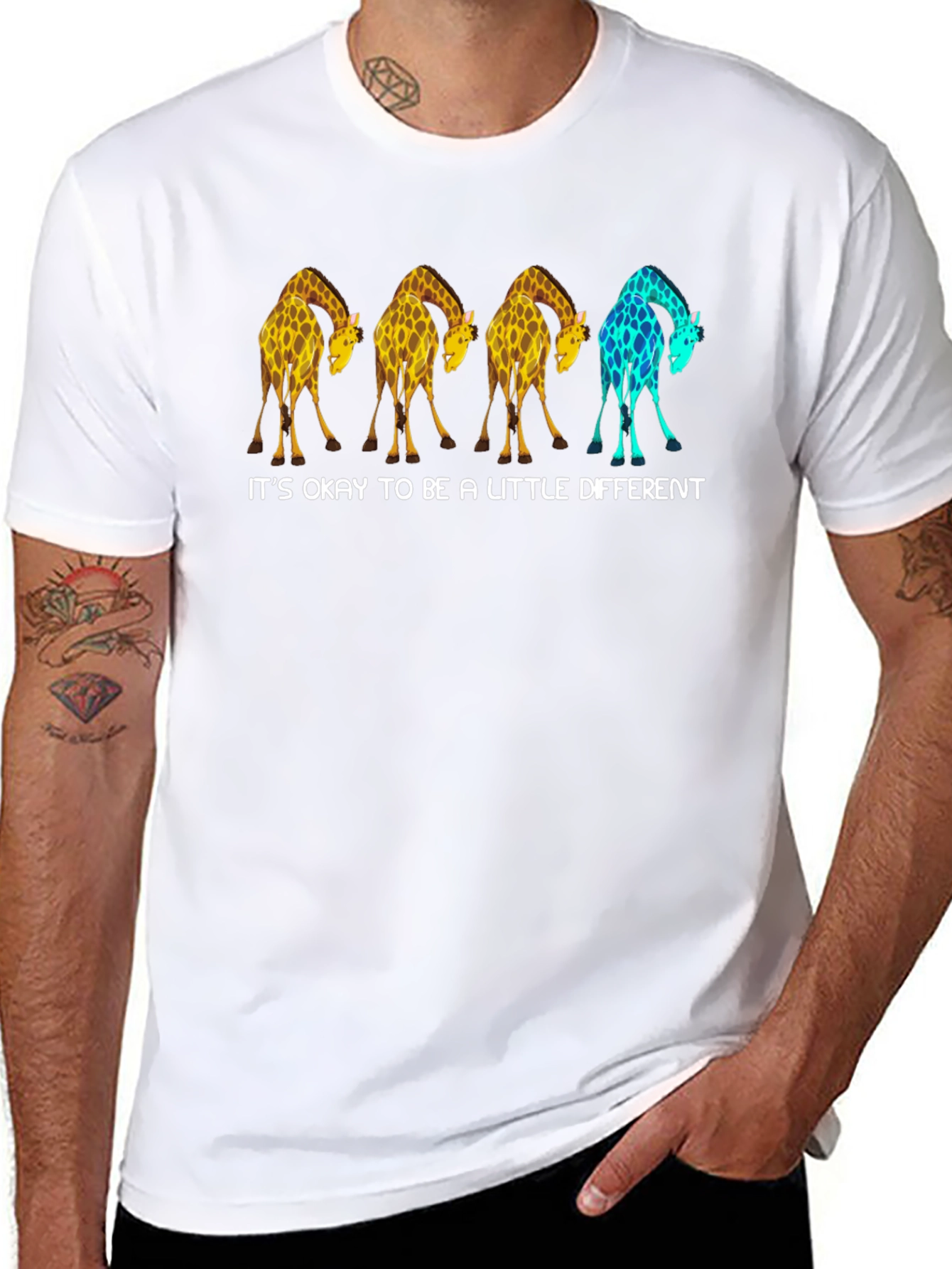 Be a Little Different Giraffe Graphic Tee