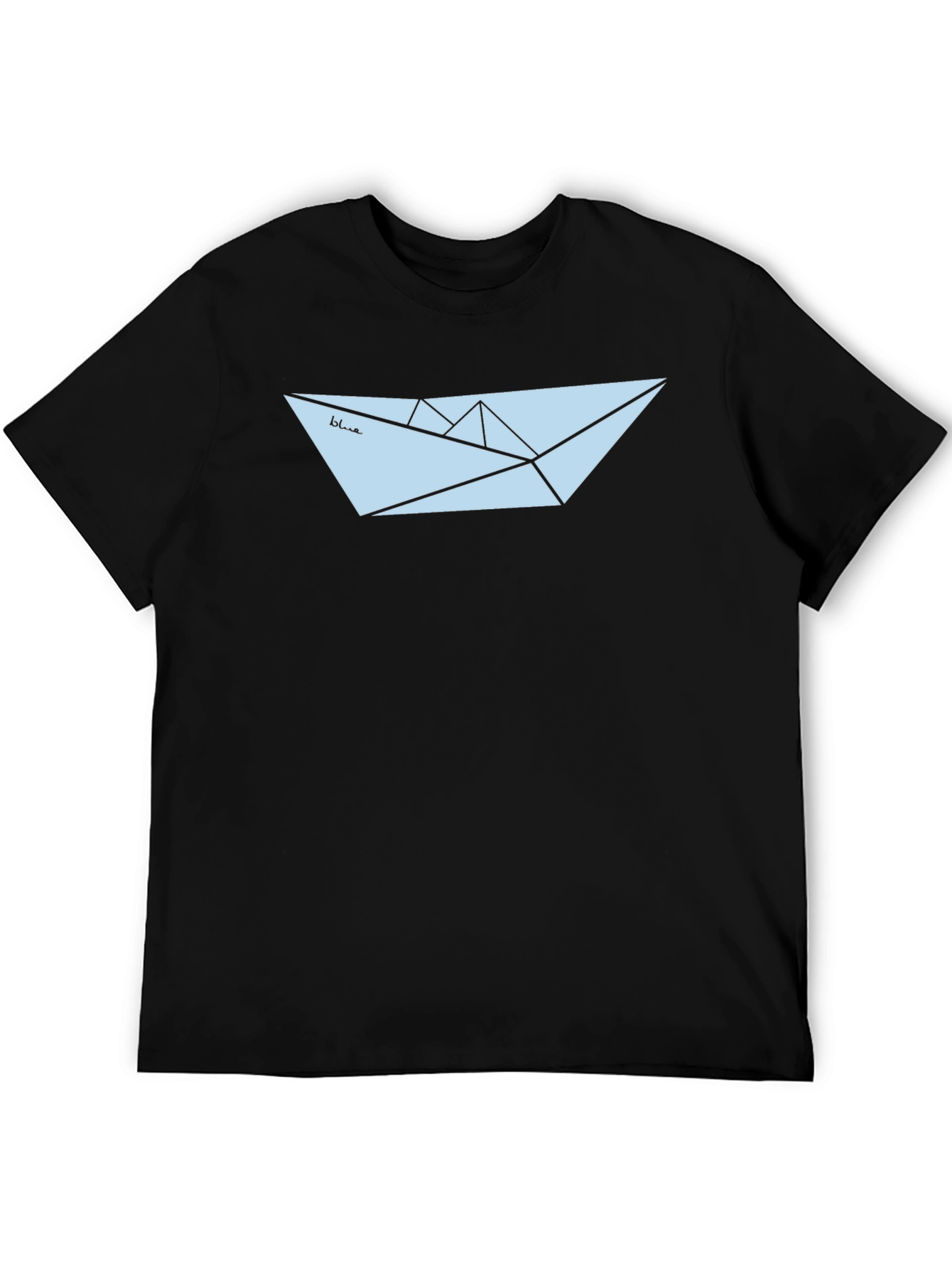Geometric Paper Boat Tee - Modern Style
