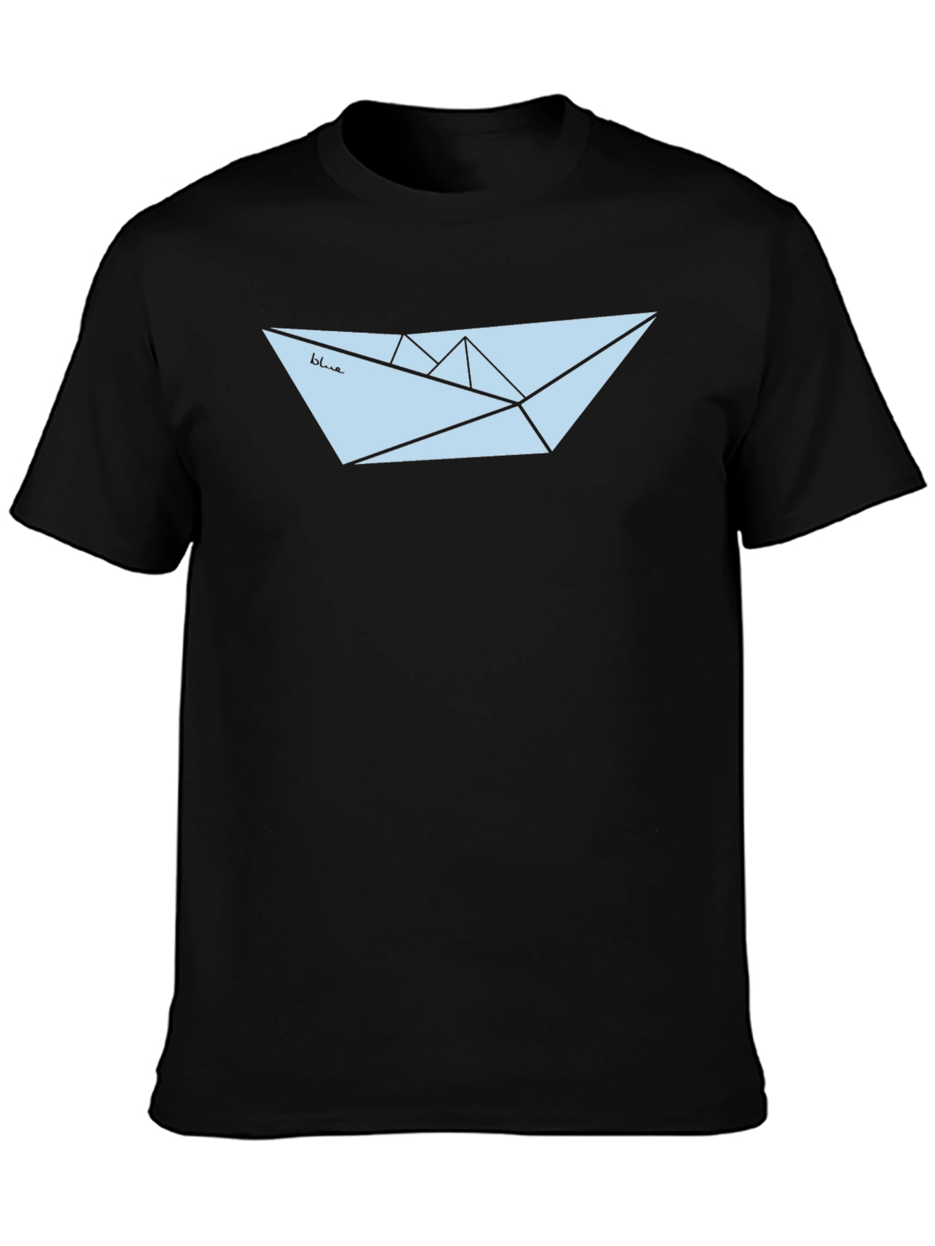 Geometric Paper Boat Tee - Modern Style