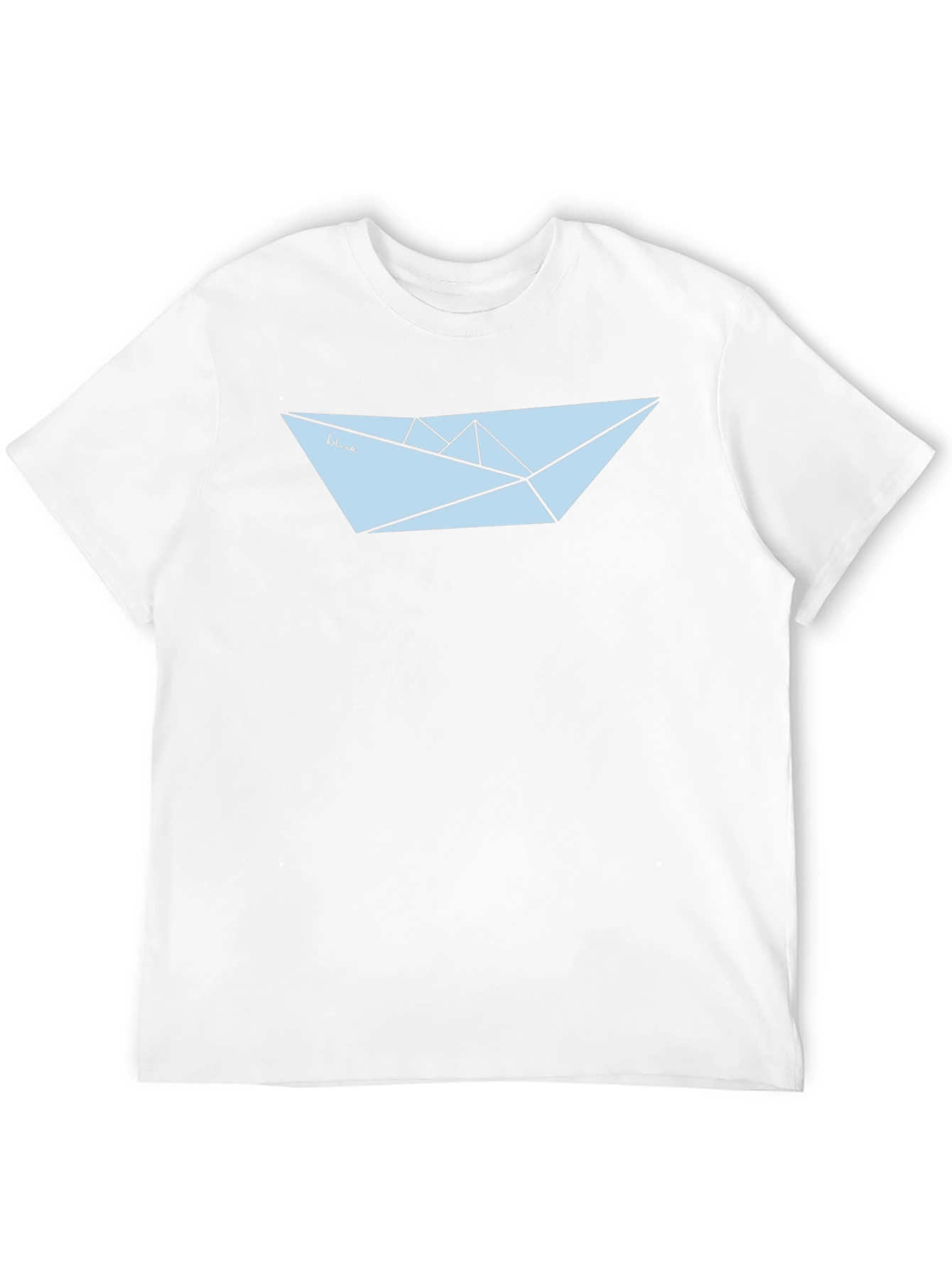 Geometric Paper Boat Tee - Modern Style
