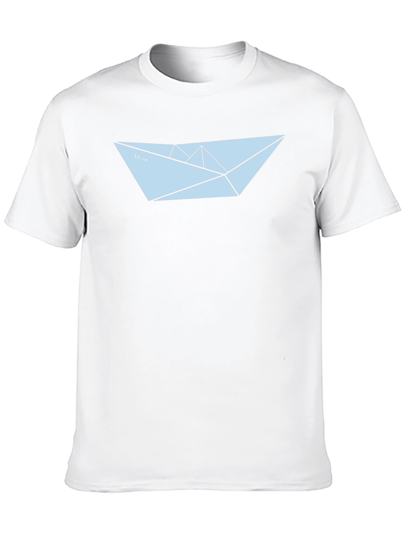 Geometric Paper Boat Tee - Modern Style