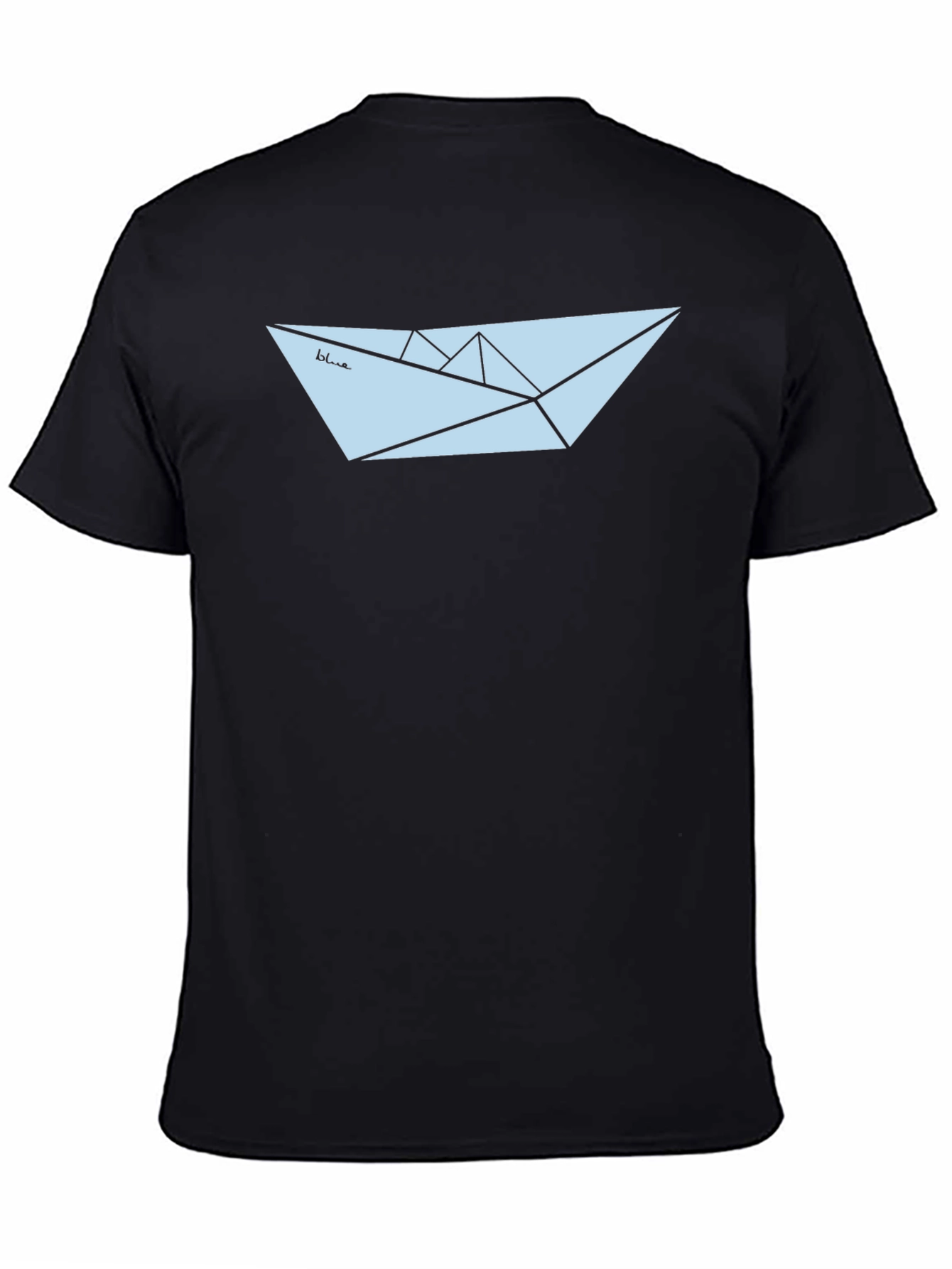 Geometric Paper Boat Tee - Modern Style