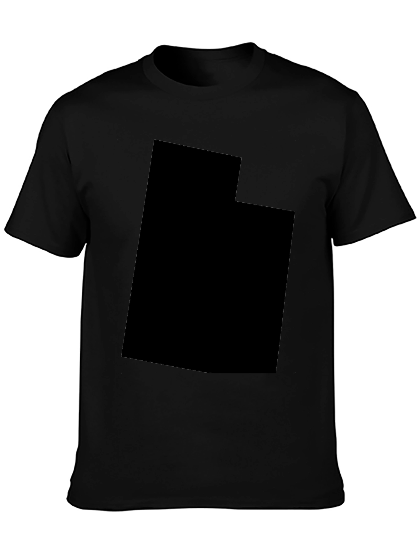 Utah State T-Shirt - Solid Black Crew Neck Tee