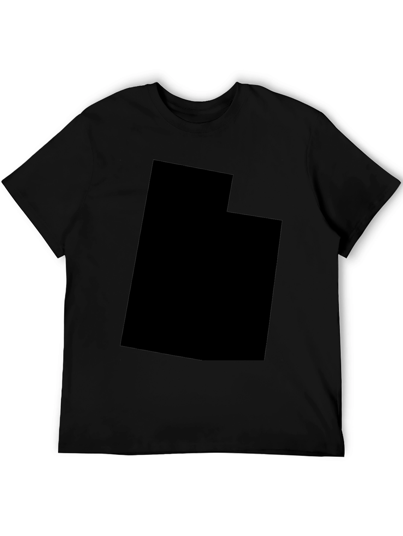 Utah State T-Shirt - Solid Black Crew Neck Tee