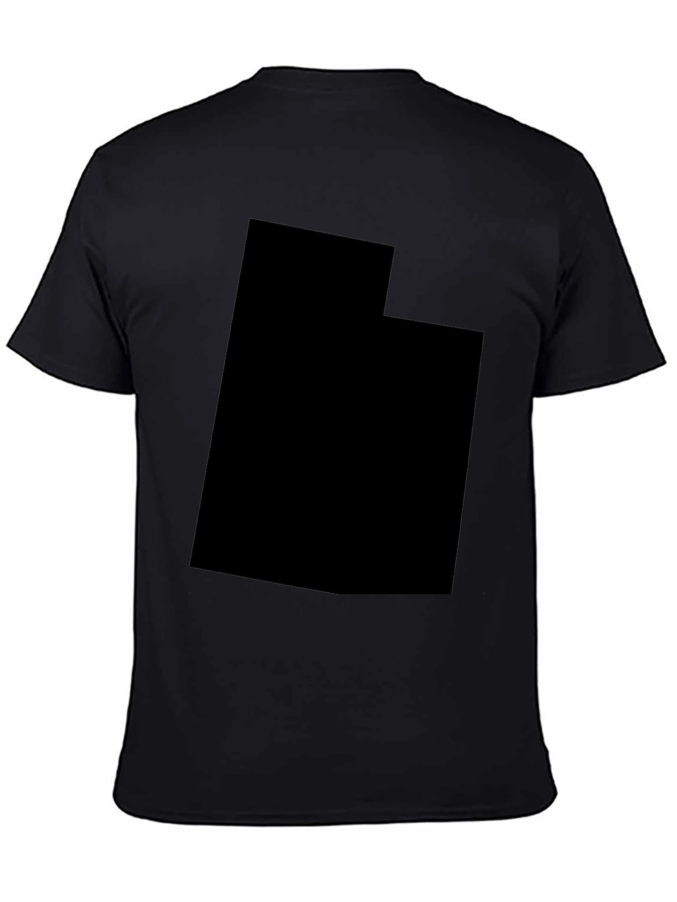 Utah State T-Shirt - Solid Black Crew Neck Tee