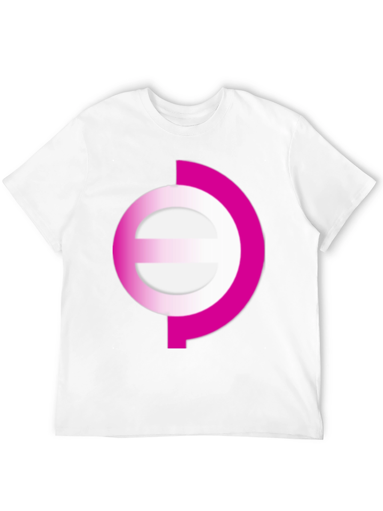 Modern Pink Graphic Print Black Tee